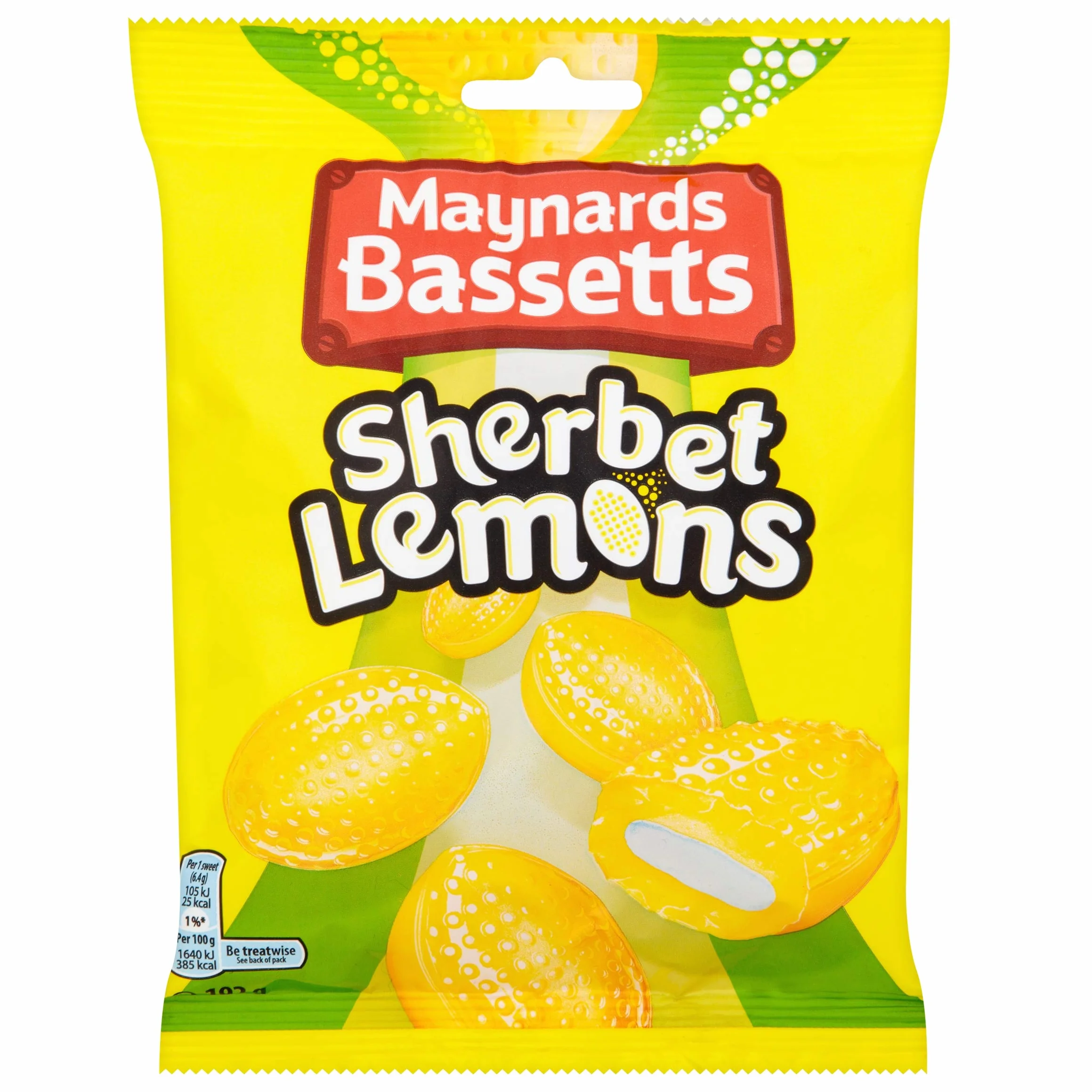 Maynards Bassetts Bonbons au Sorbet de Citron Sachet de 191 g - Lot de 6