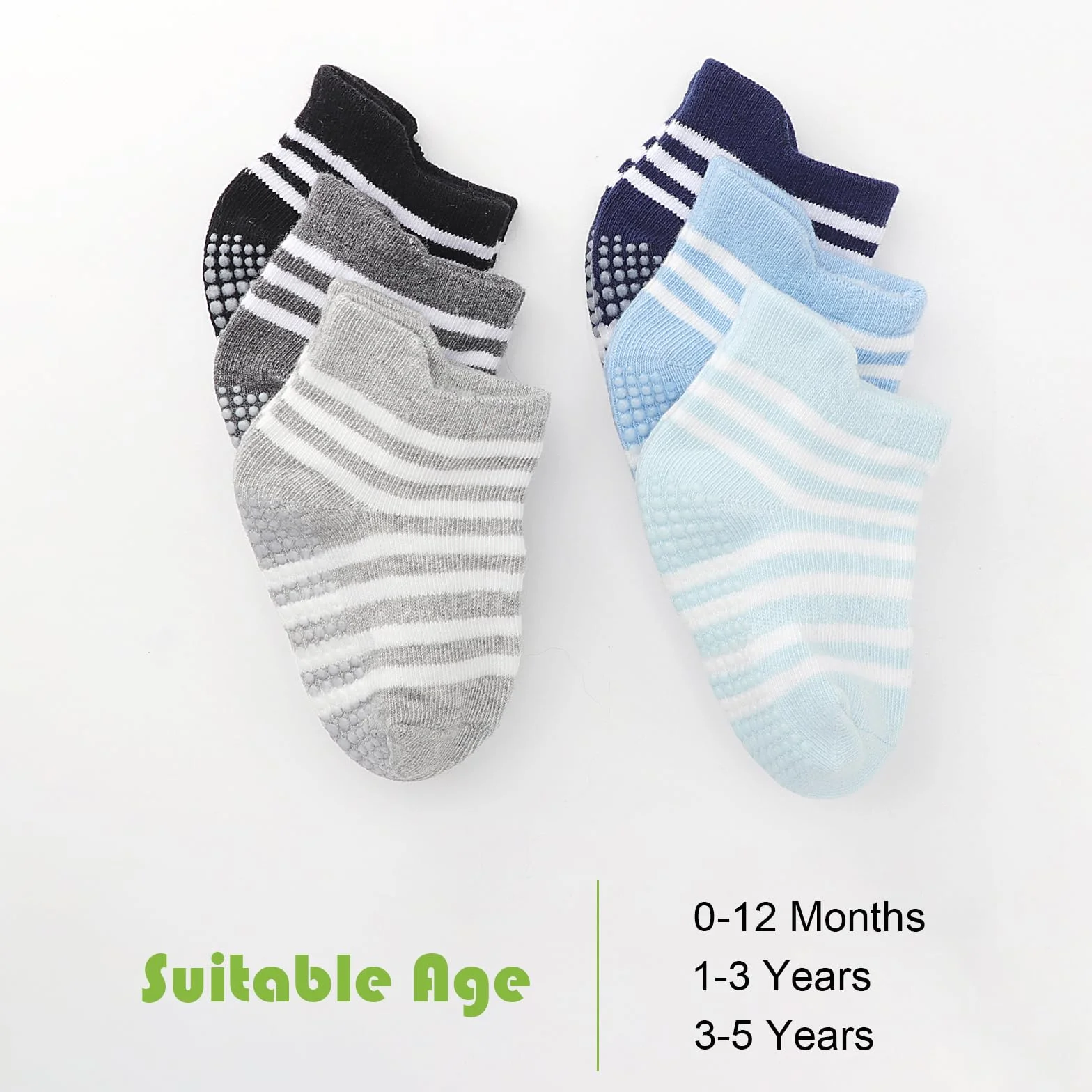 Chaussettes de Cheville Antidérapantes pour Bébé DRESHOW avec Semelles Antidérapantes