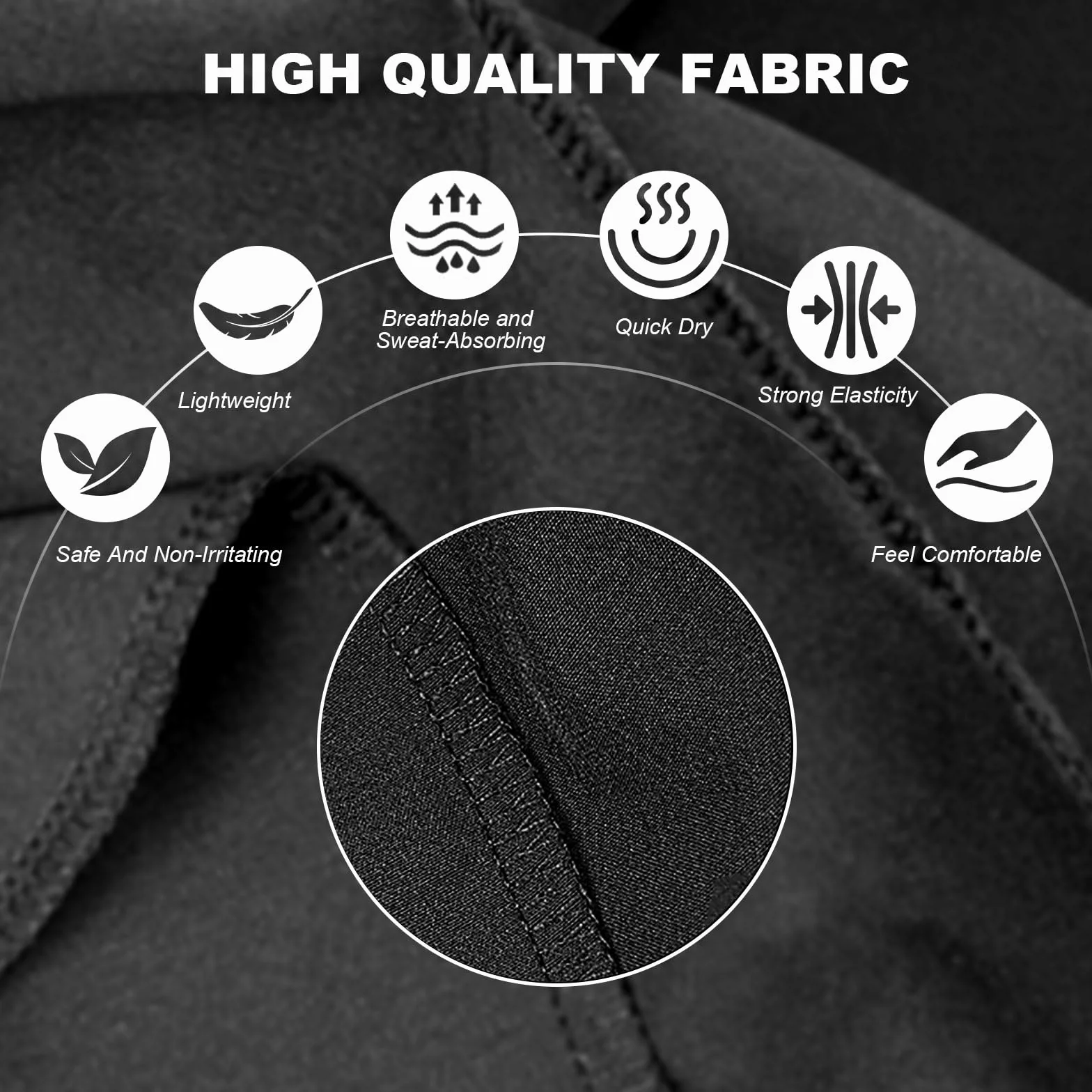 Aomig Short Sport Homme Compression Séchage Rapide Poches Zippées Noir