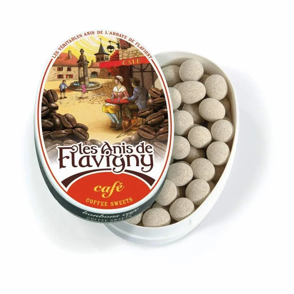 Anis de Flavigny Bonbons à l'anis Boîte Ovale 50 g Cafè