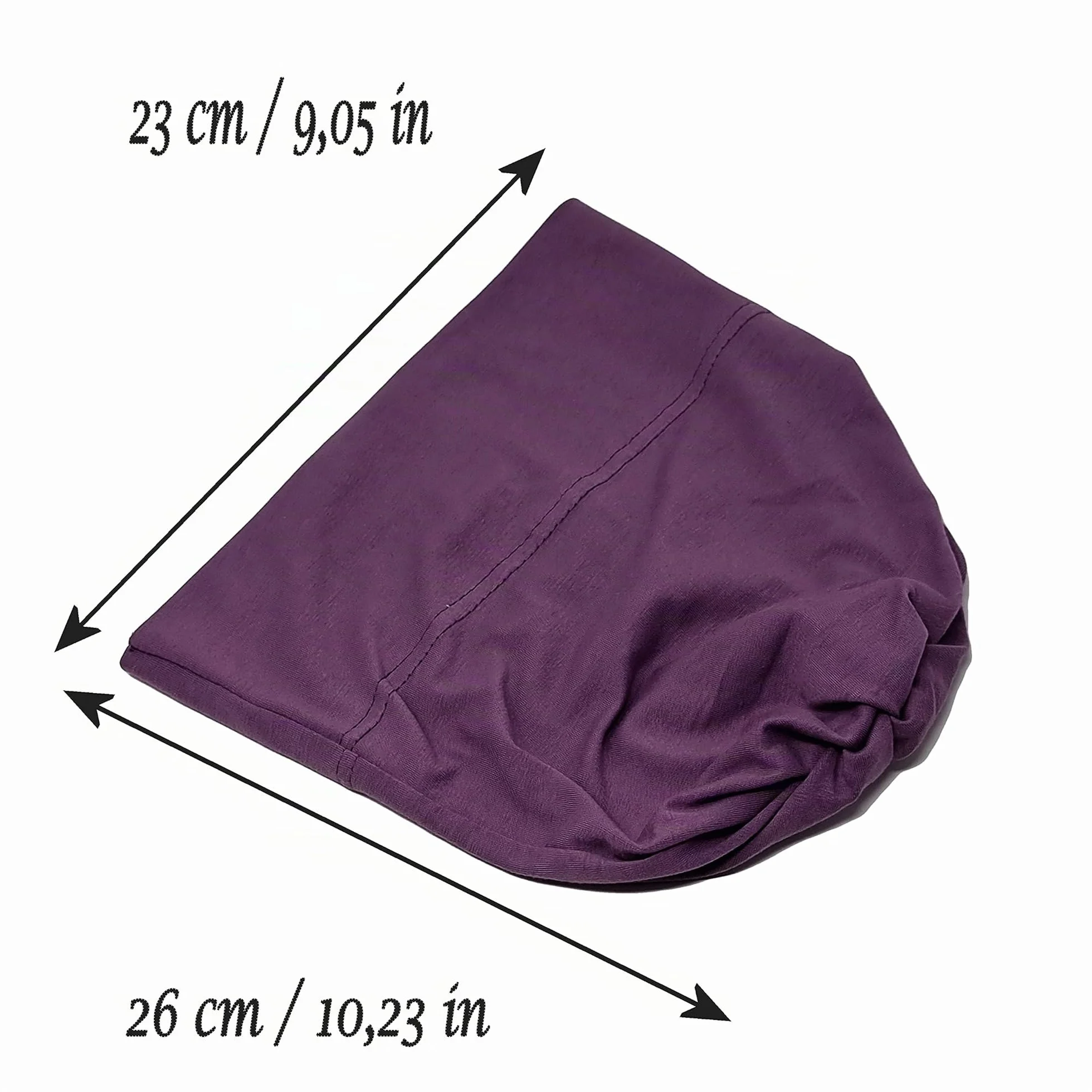 Bonnet bandana en coton pour hijab - Turban extensible couverture cheveux cancer