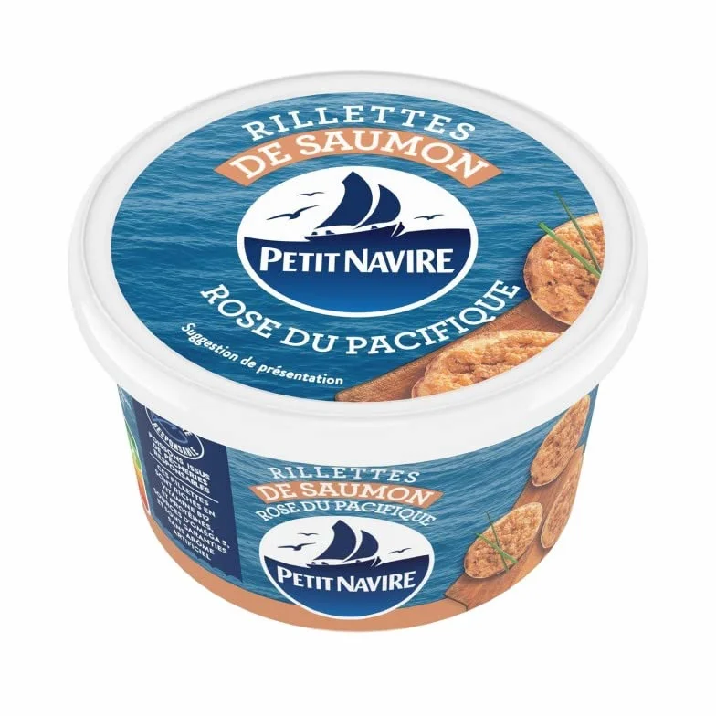 RILLETTES SAUMON DÉMARCHE RESPONSABLE 125G, PETIT NAVIRE, LOT DE 4