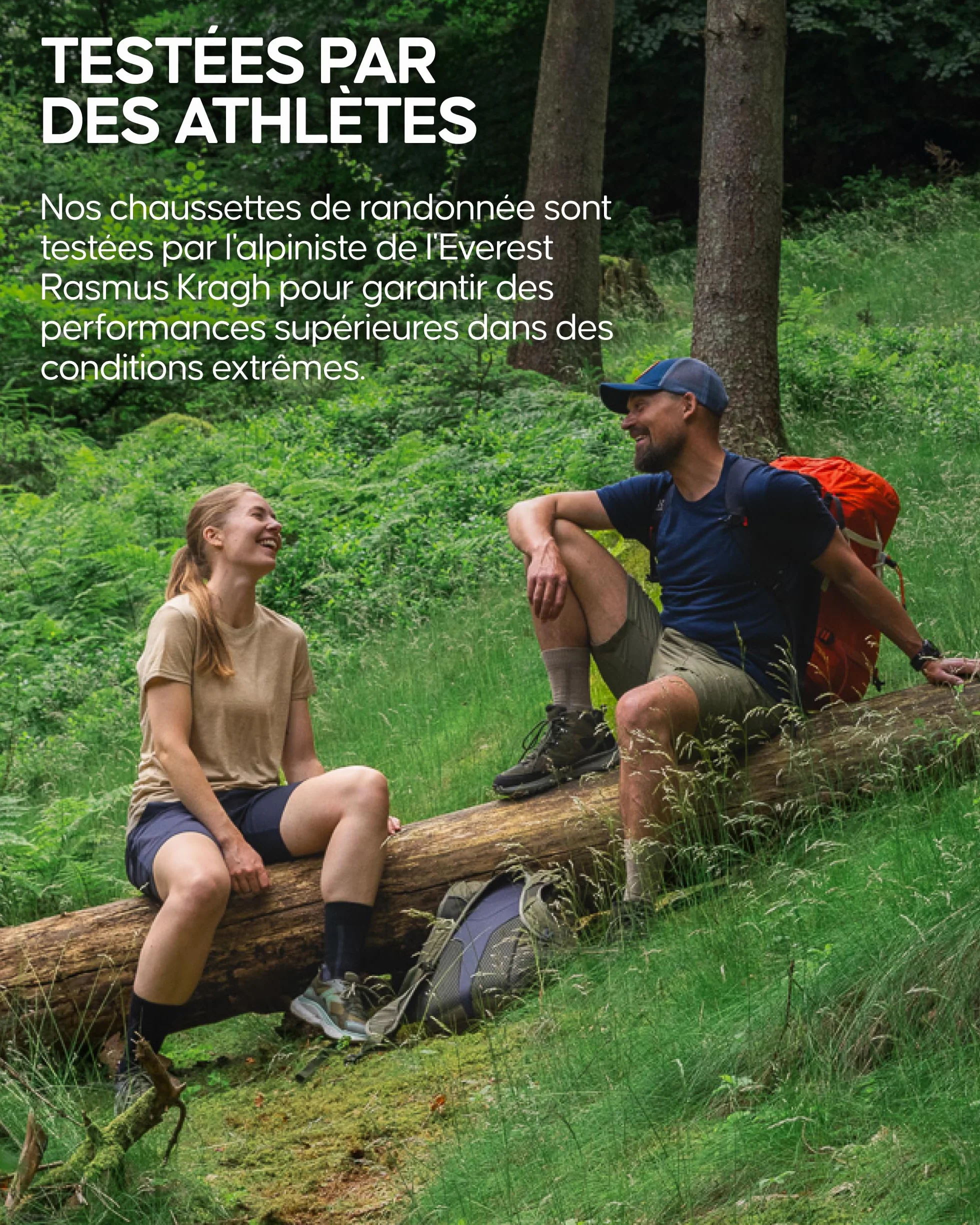 DANISH ENDURANCE Chaussettes de Randonnée en Laine Mérinos Respirante Anti-blisters Lot de 3