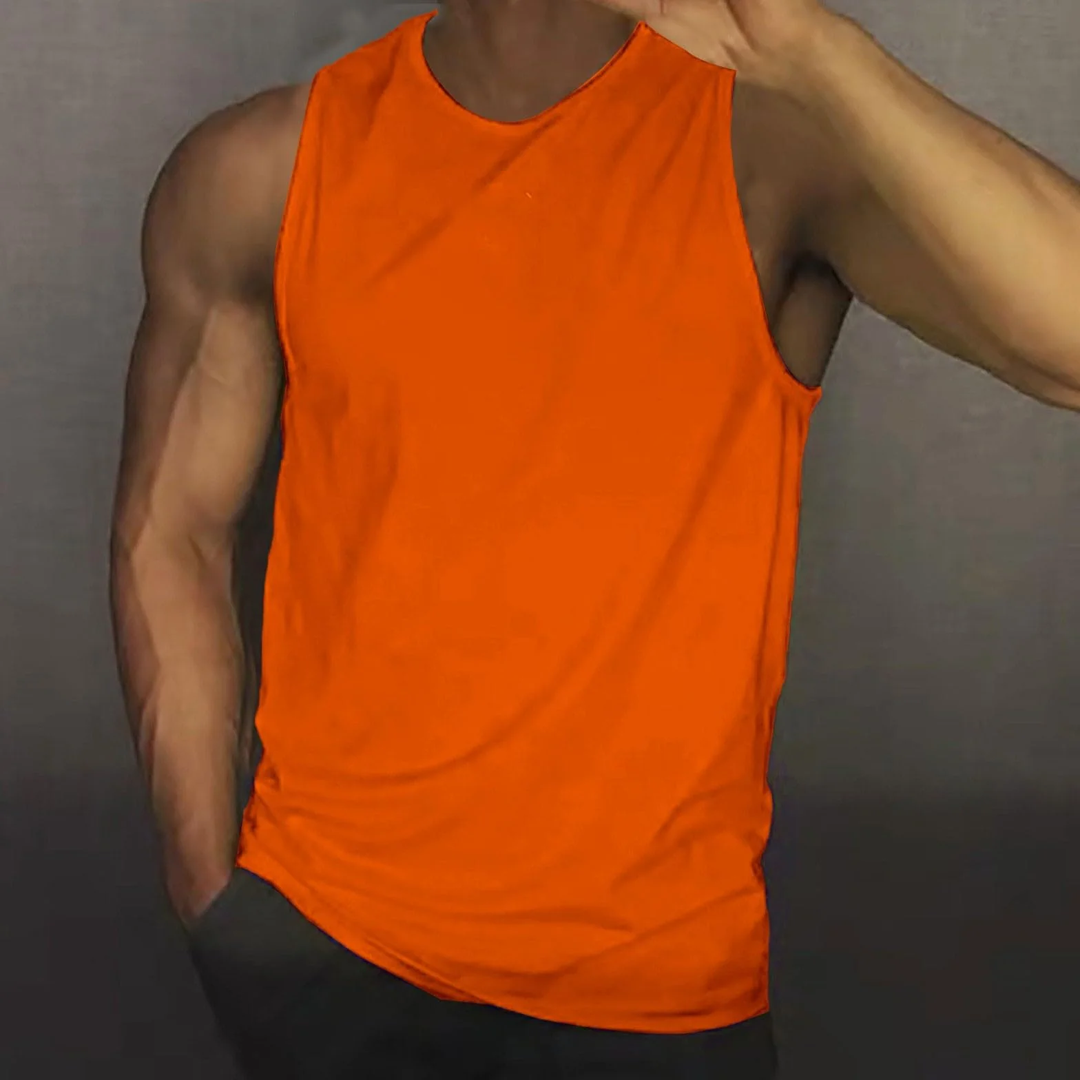 Débardeur sans manches pour homme séchage rapide fitness entraînement coupe ample respirant bodybuilding