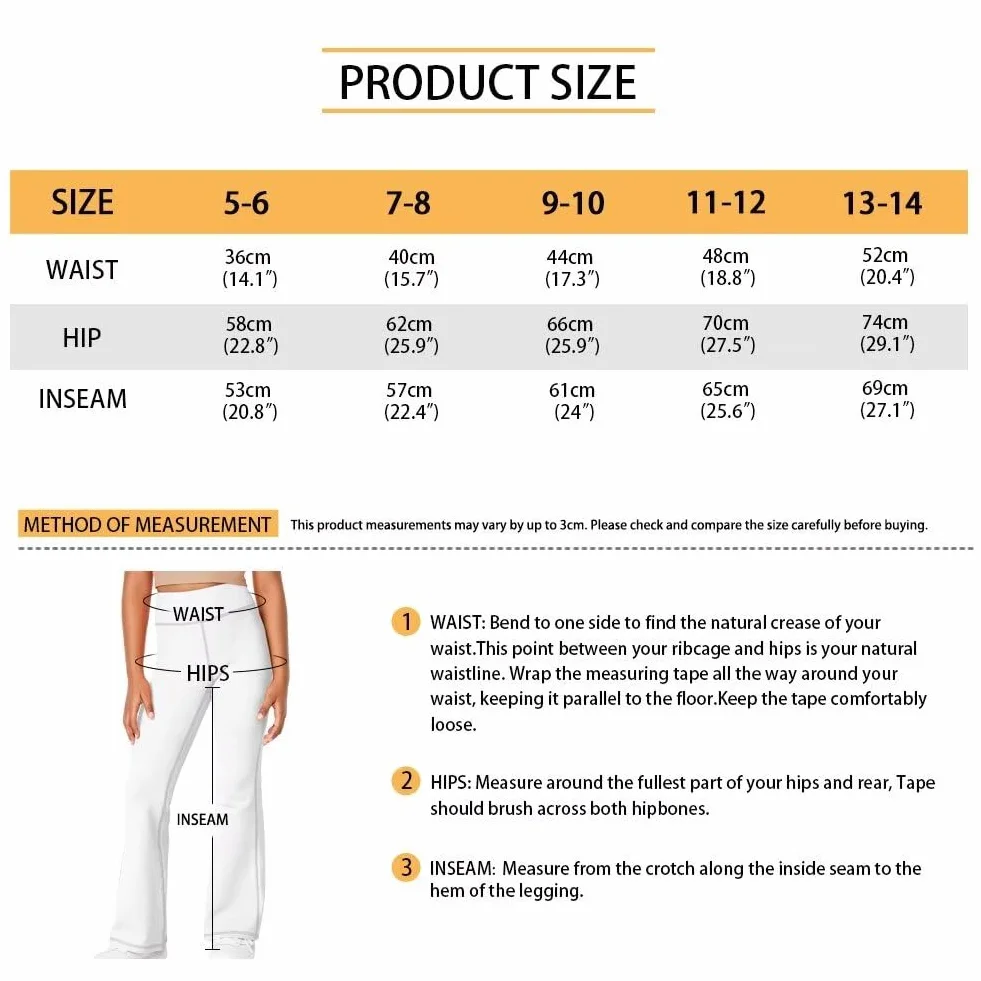 Leggings athlétiques pour filles - Pantalon de danse pour enfants taille haute