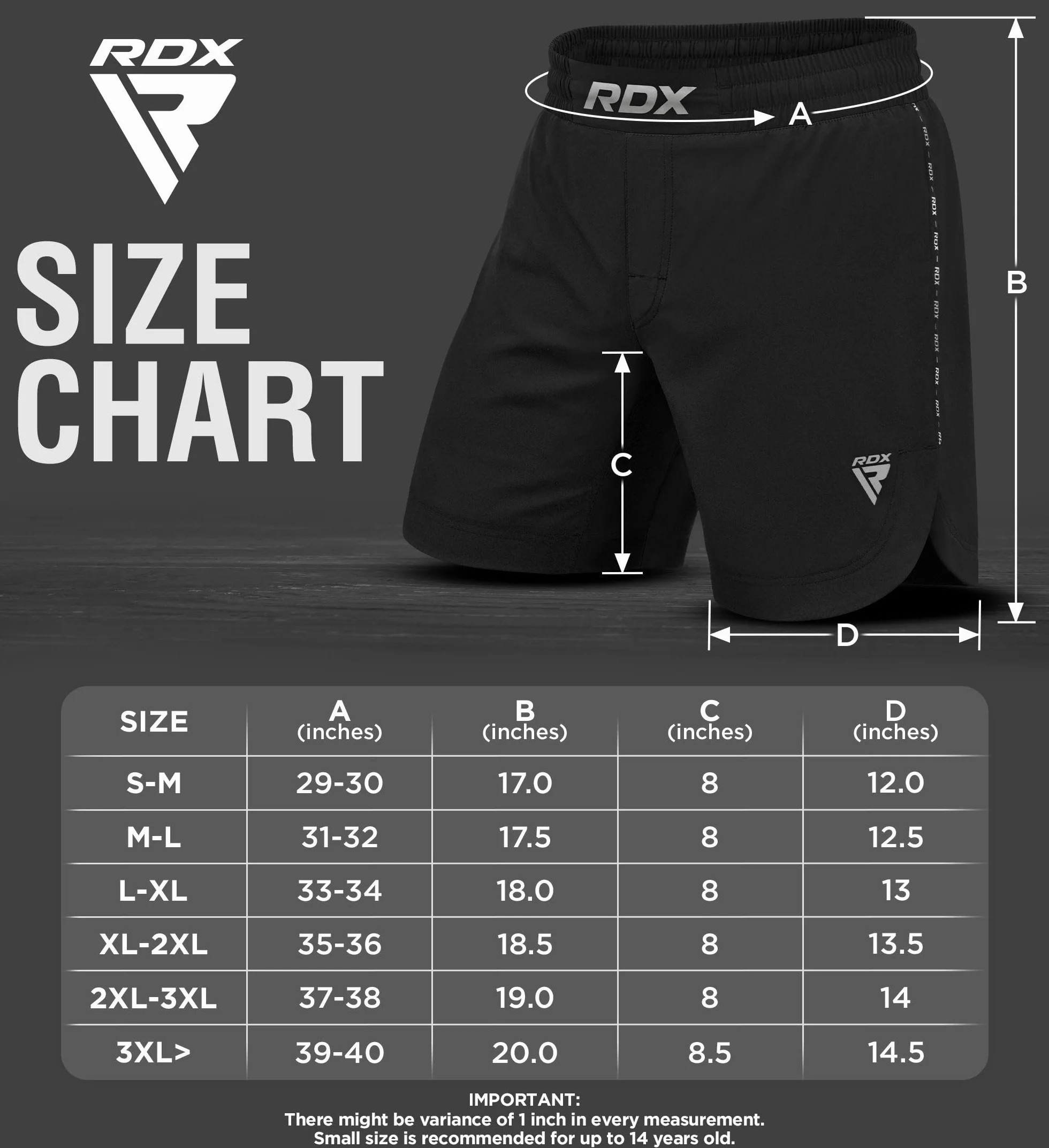 RDX Short MMA d'Entraînement Kick Boxe Grappling Sparring Arts Martiaux Cage Fight BJJ Muay Thai Fitness Musculation Sports de Combat