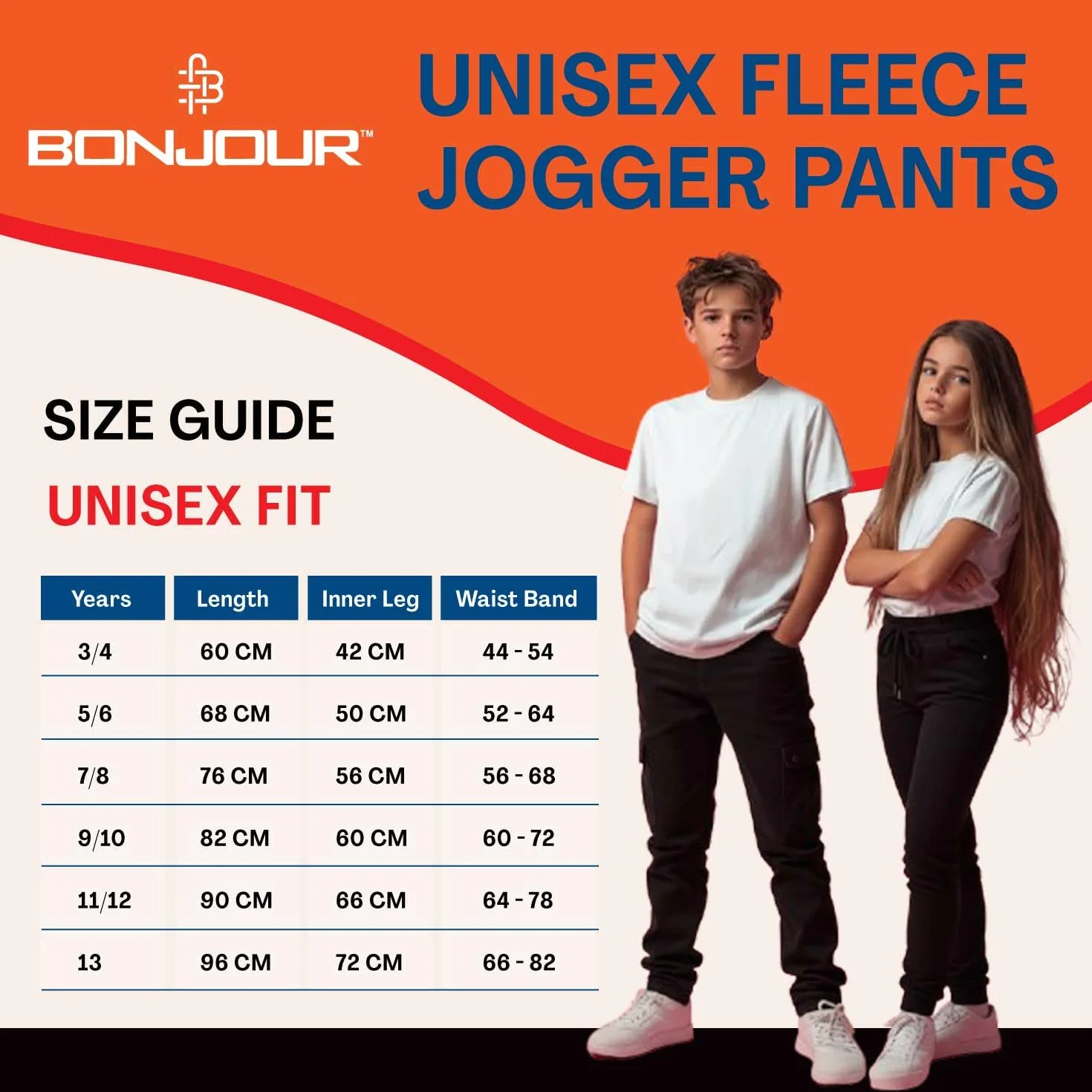 Pantalon de jogging en polaire pour enfants garçons filles 3-13 ans