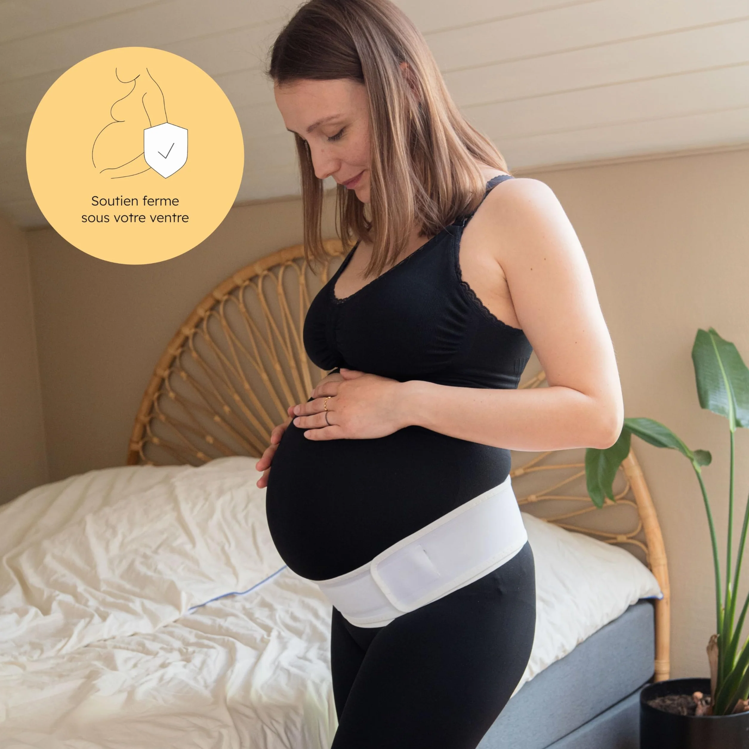 Carriwell Ceinture de Grossesse Réglable Soutien Abdominal Confort Dos Taille S/M