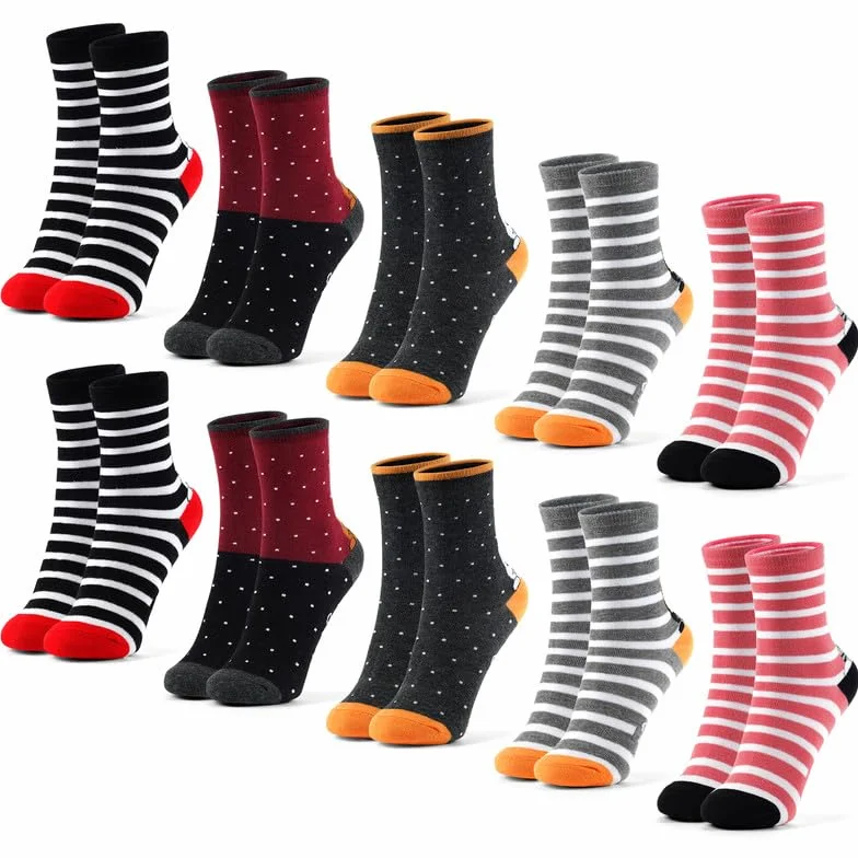 Chaussettes Fille Coton Respirantes Colorées 10 Paires