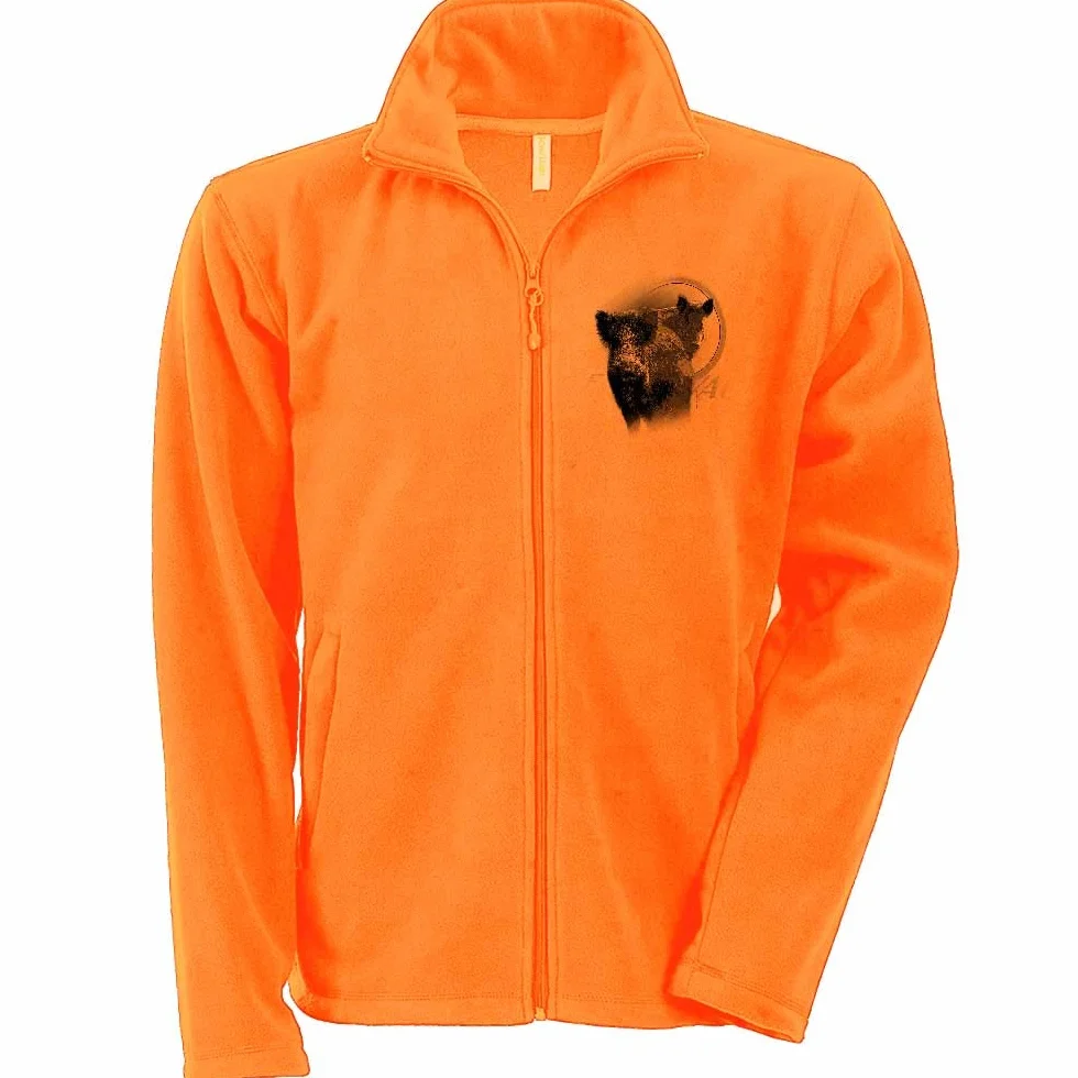 Veste Polaire Chasse personnalisée avec Sanglier