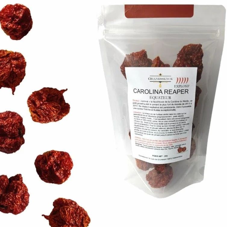 Carolina Reaper (20g) - Piment entier - Trié à la main en Normandie - non irradié