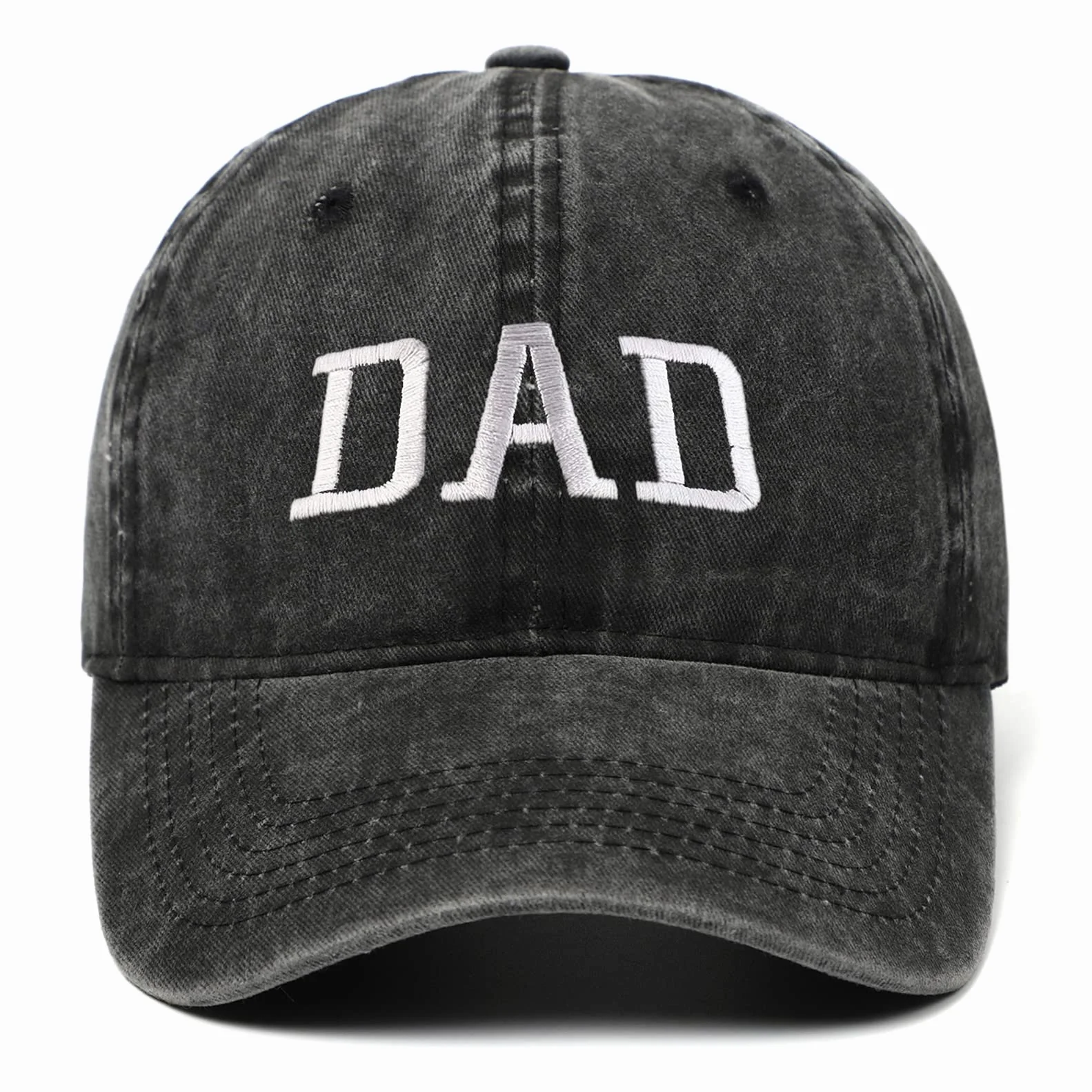 Casquette de Baseball en Coton Ajustable Broderie Maman Papa Chapeau Vintage Leisure Panama Hat
