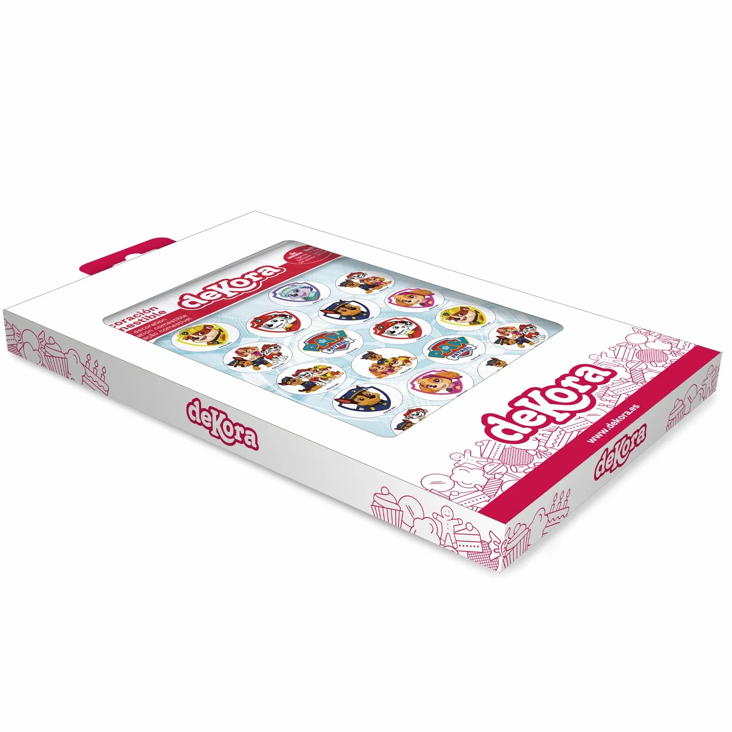 Dekora - Décoration Coméstible en Forme de Mini Disque pour Gâteaux d'Anniversaire pour Enfants de Pat Patrouille - 3,4 cm