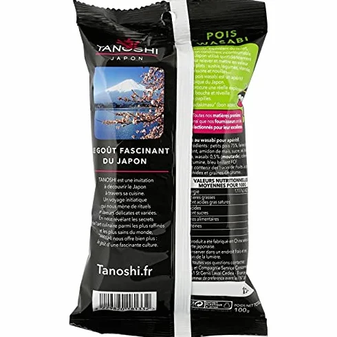 TANOSHI - Pois Wasabi 100G - Lot De 4