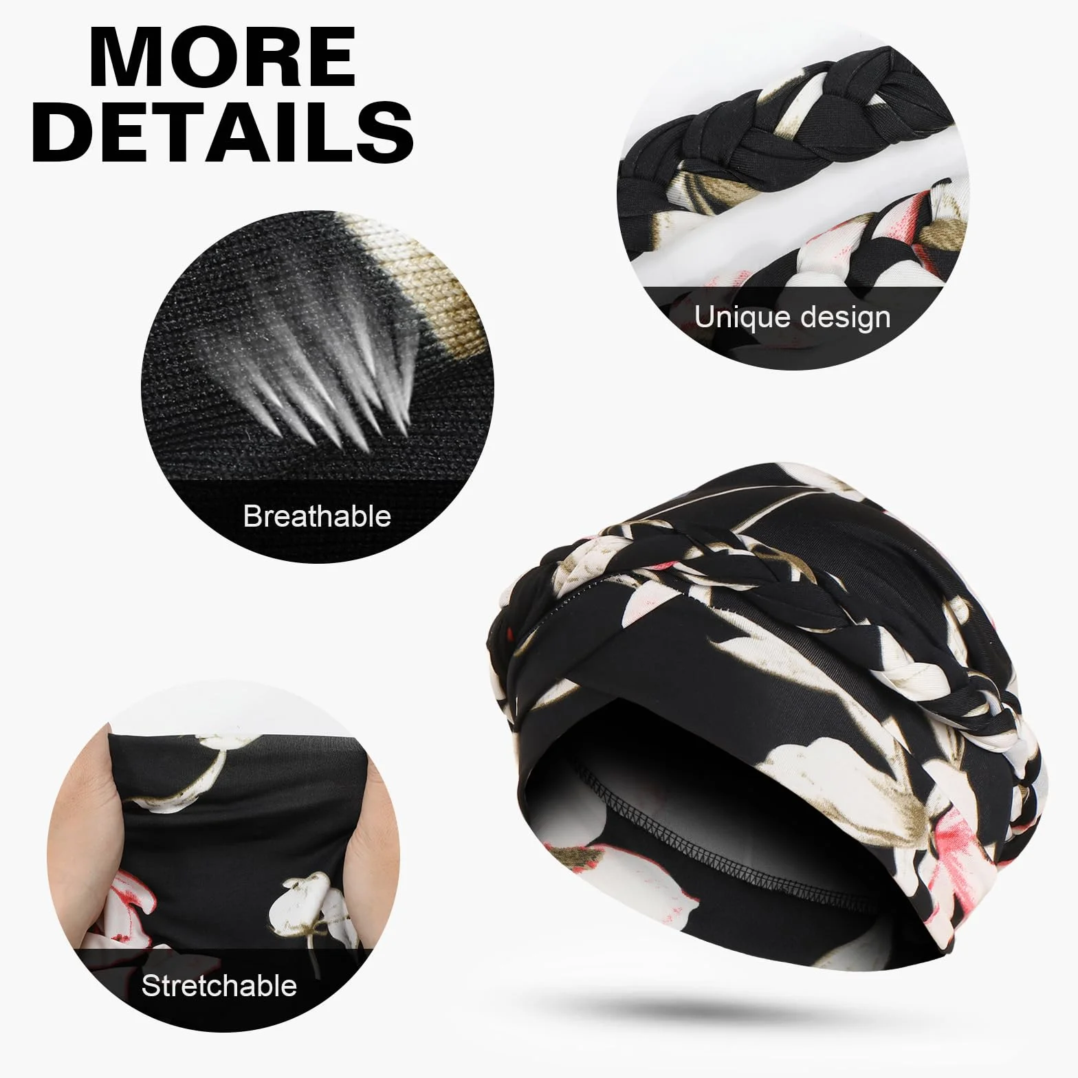 Africaine Turbans pour Femmes, Turban Femme Chimio Pré-noué Torsadé Bonnet Chimio Casquette de Perte de Cheveux Chapeau