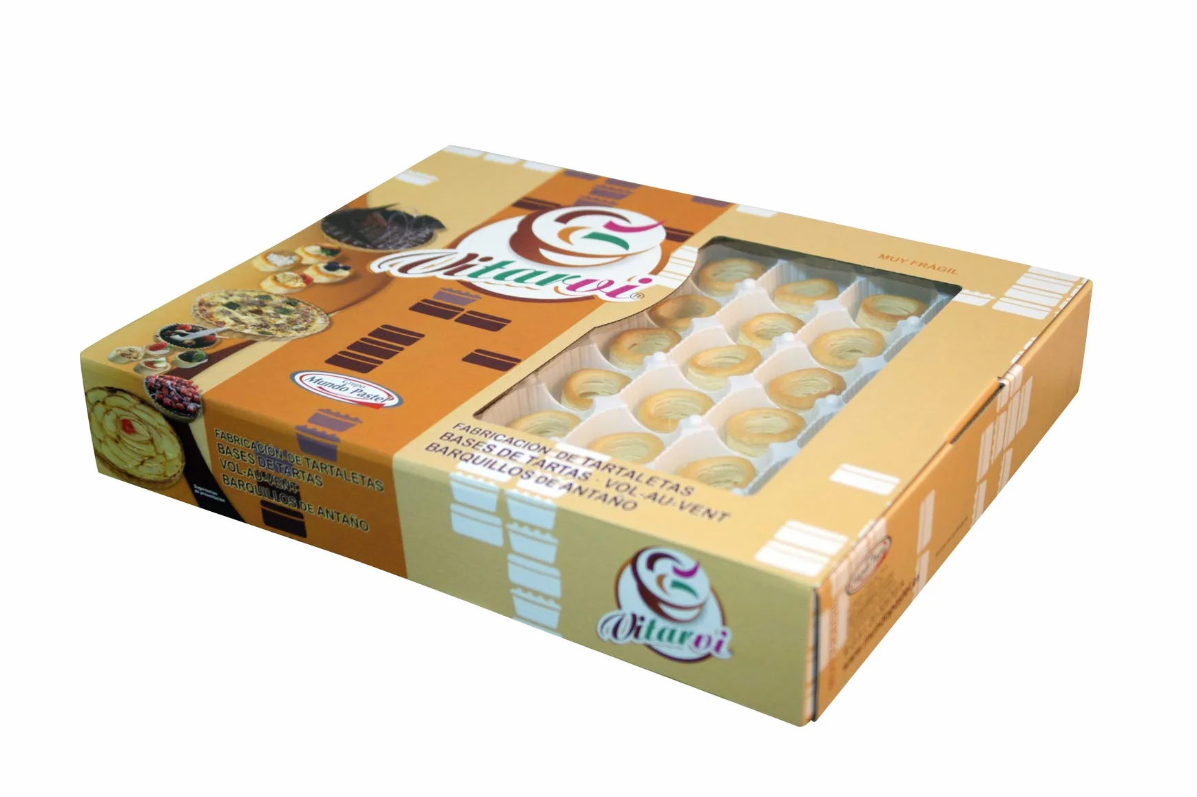 Pâte feuilletée Vol au Vent ronde Mini 38 mm Vitarvi 96 unités Pastel World