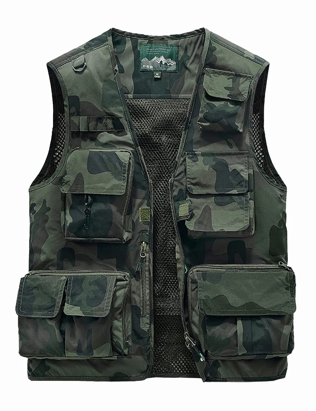 Gilet cargo en maille pour homme avec poches multiples