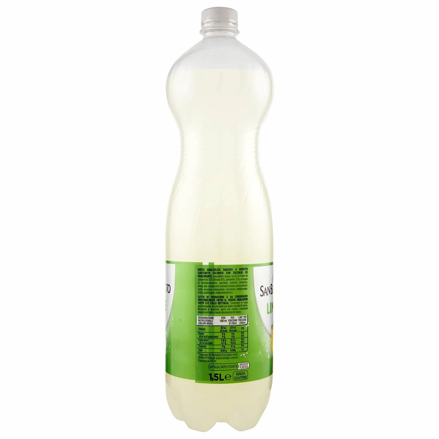 San Benedetto Lot de 12 Lemonade citron vert PET 1,5 l rafraîchissant