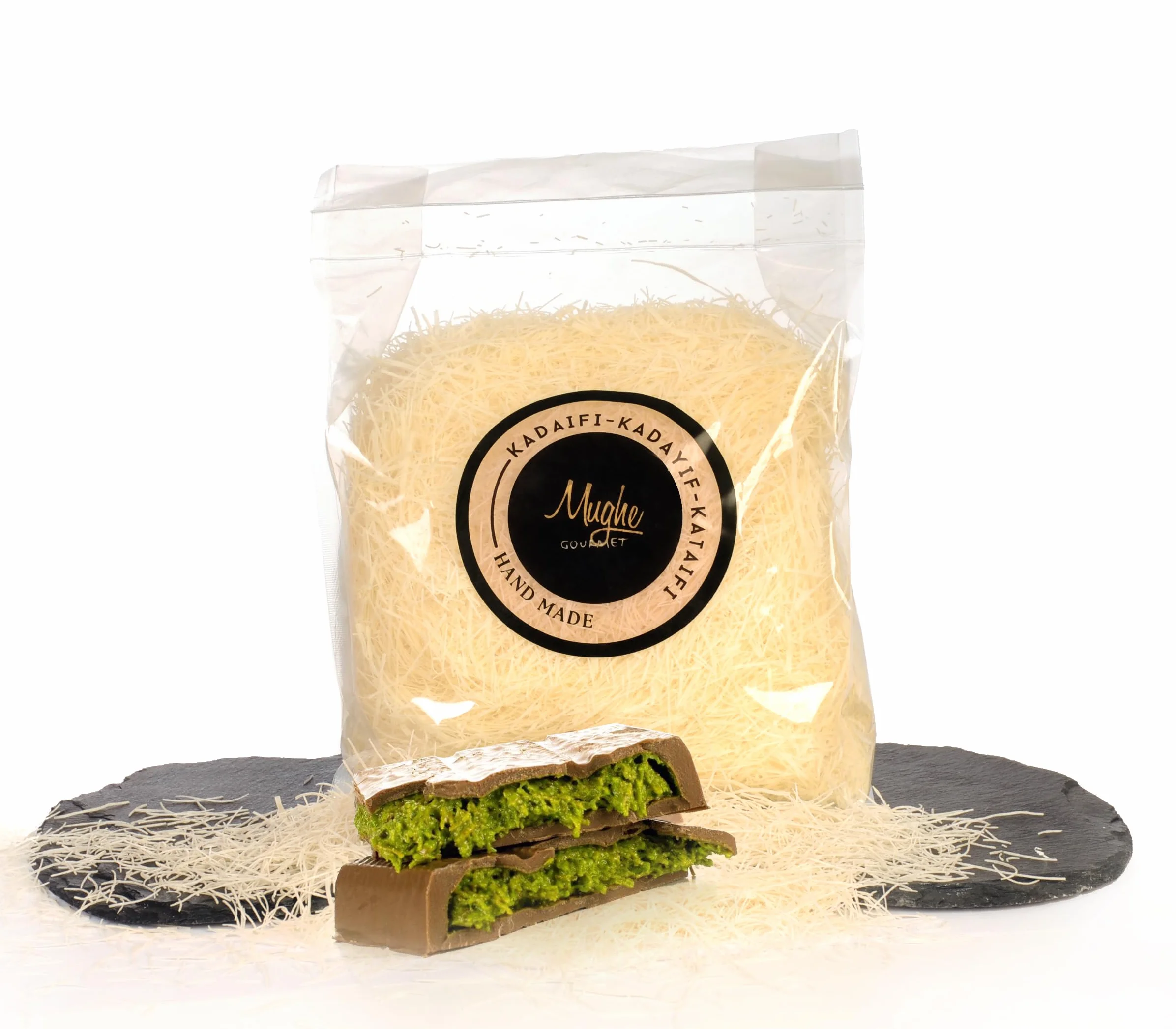 Mughe Gourmet Pâte Kataifi Séchée 400g, Ingrédient pour Baklava, Kunafa, Chocolat de Dubaï