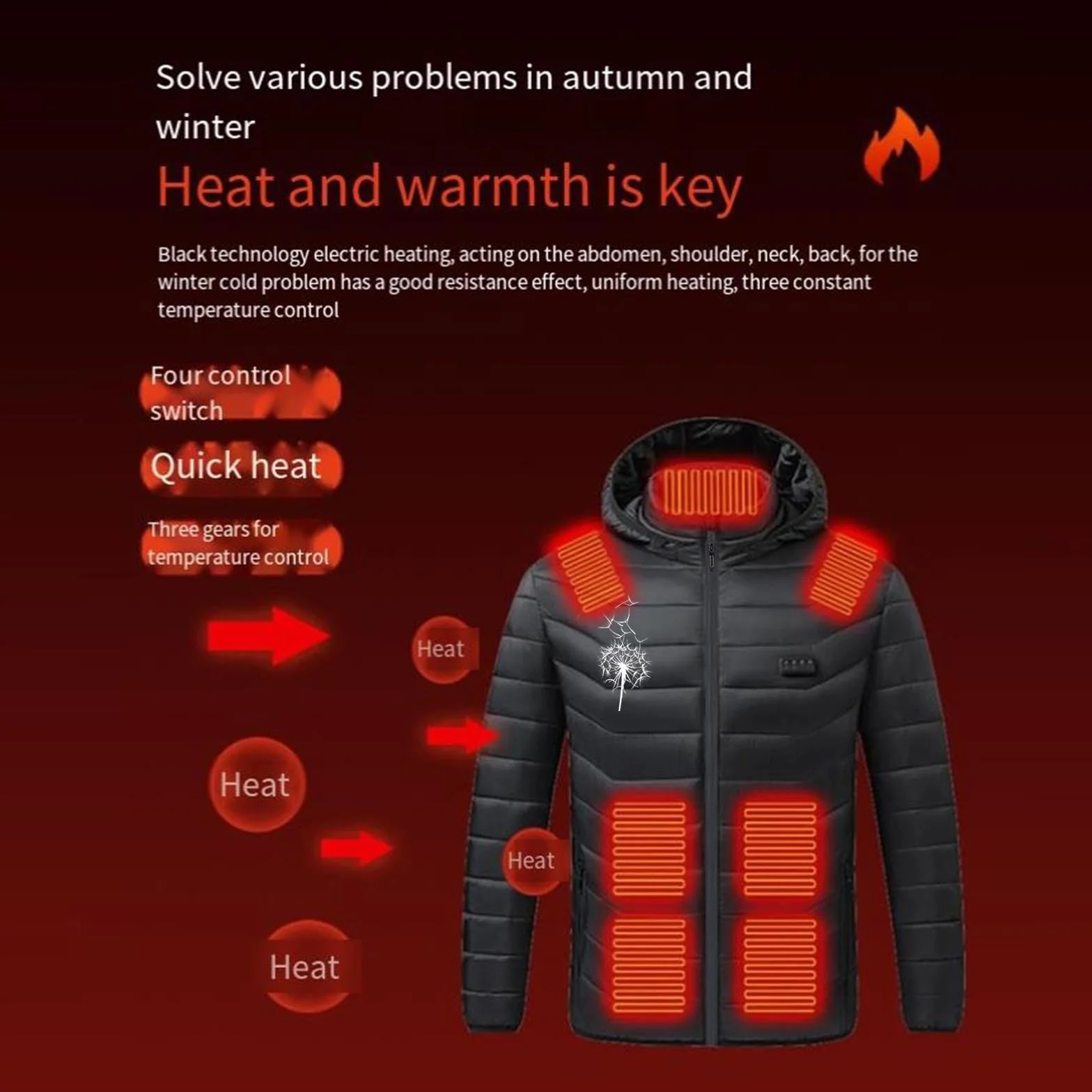 Veste Chauffante Électrique USB Homme Femme 21 Zones 3 Niveaux de Chaleur Gilet Hiver