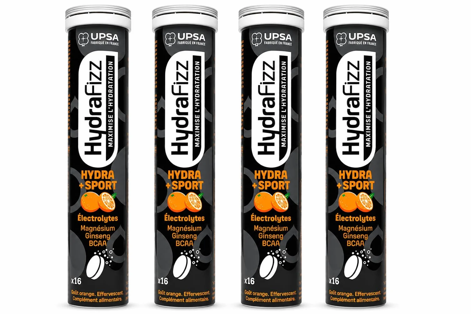 UPSA Hydrafizz Sport x4-5% - Performance, Orange, 64 Comprimés