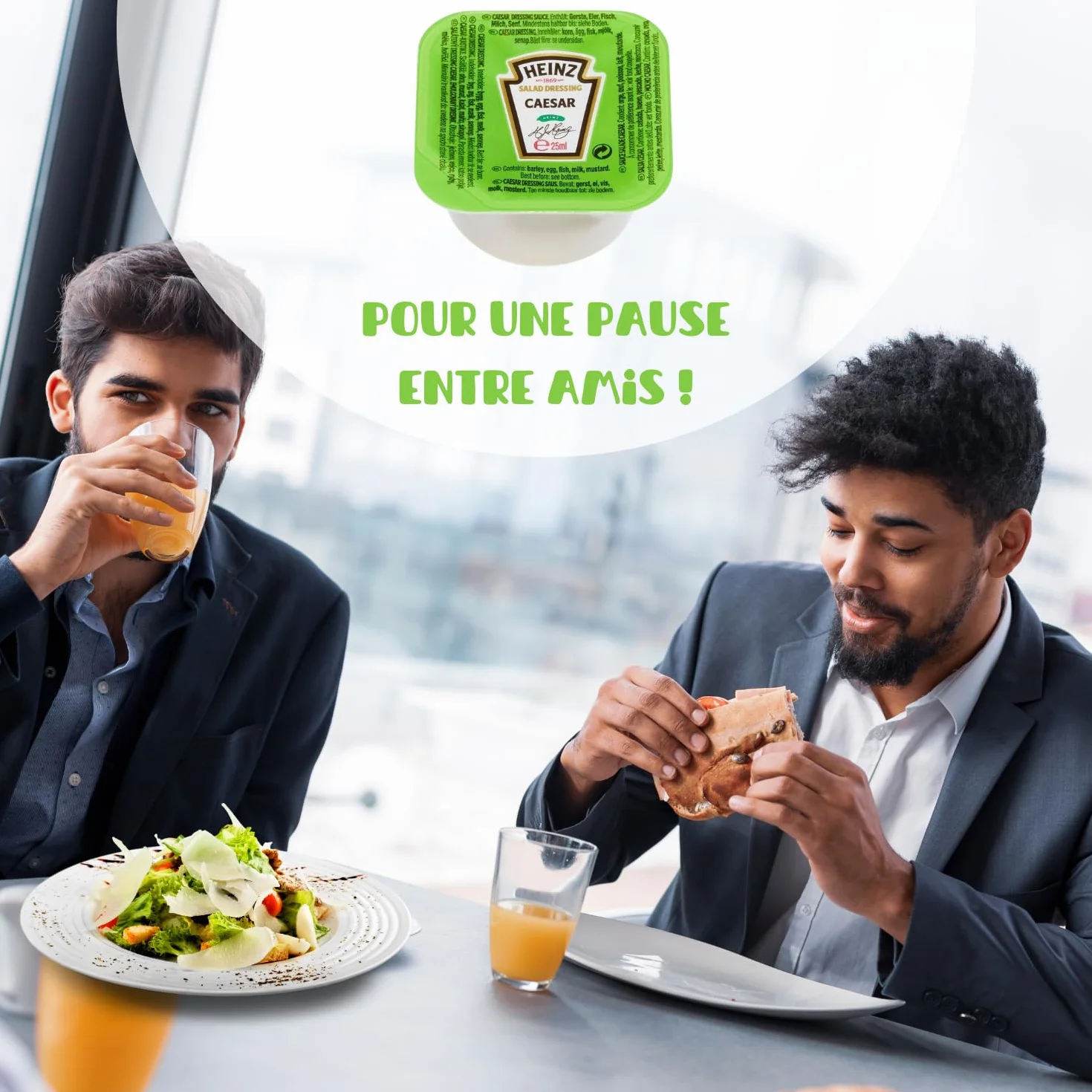 HEINZ | 50 coupelles de sauce CAESAR | Doses individuelles 25 g