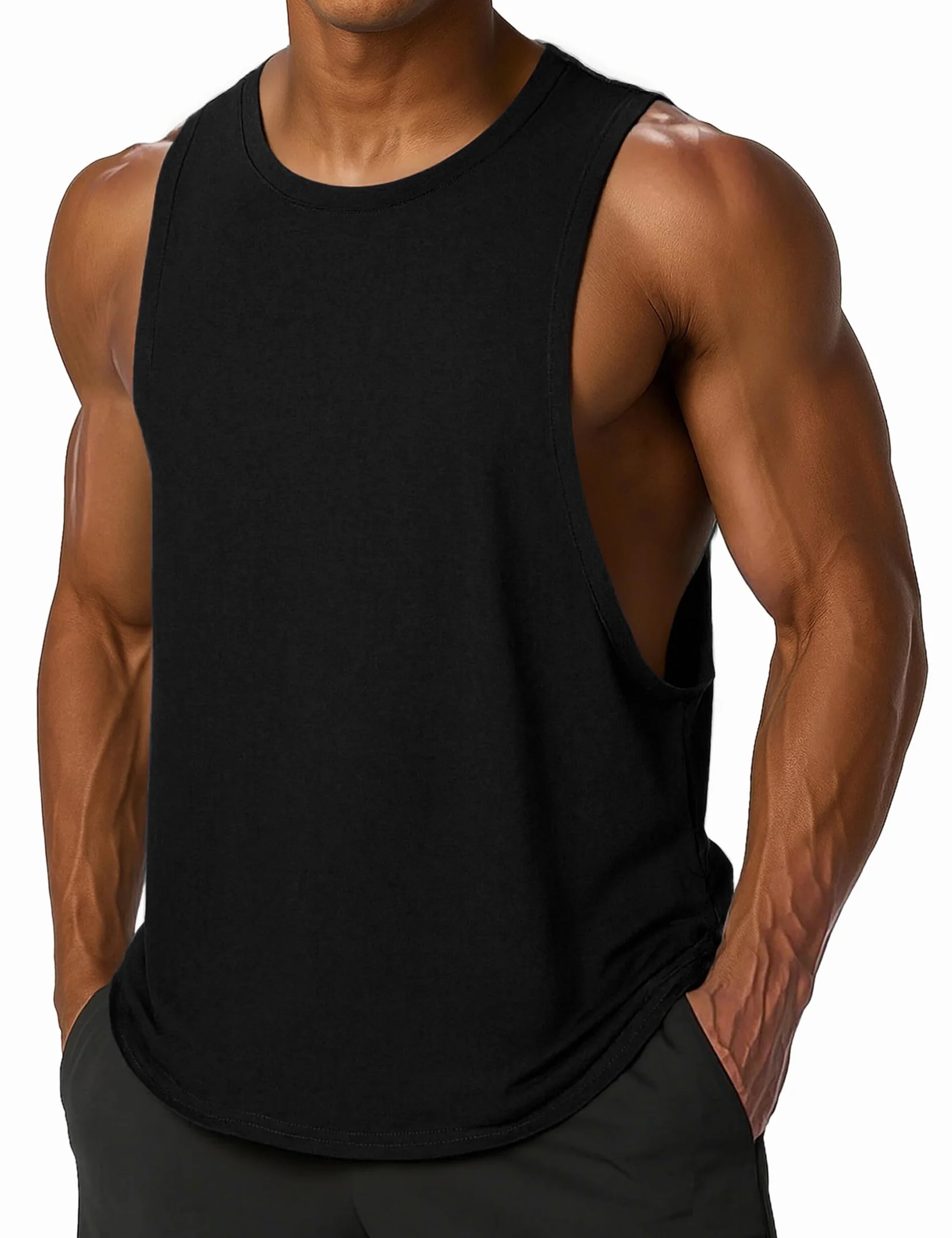 Débardeurs Homme Muscle Tank Top Basique sans Manches T-Shirt pour Gym Fitness S-3XL