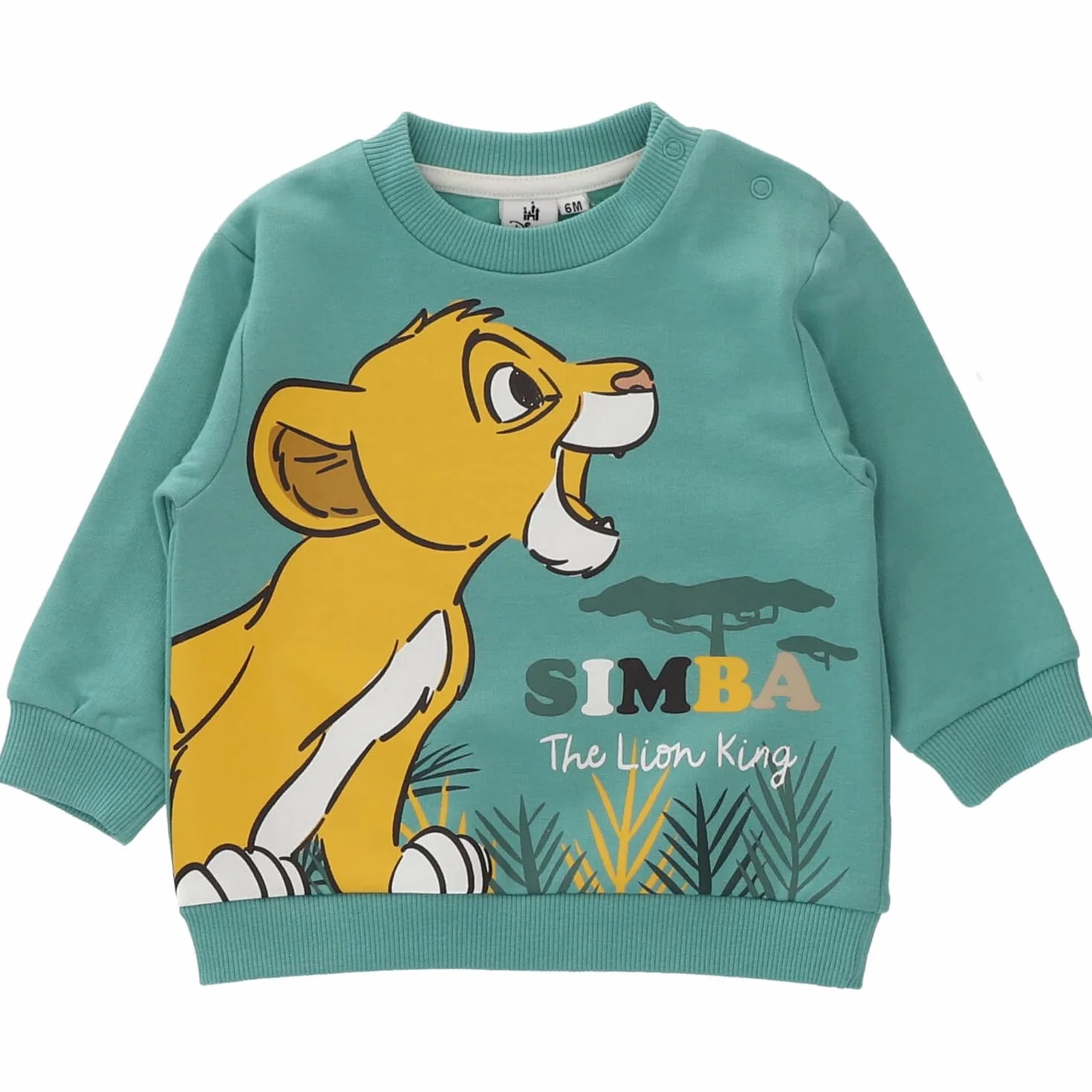 Disney Sweat bébé molletonné Simba Roi Lion 100% Coton Vert