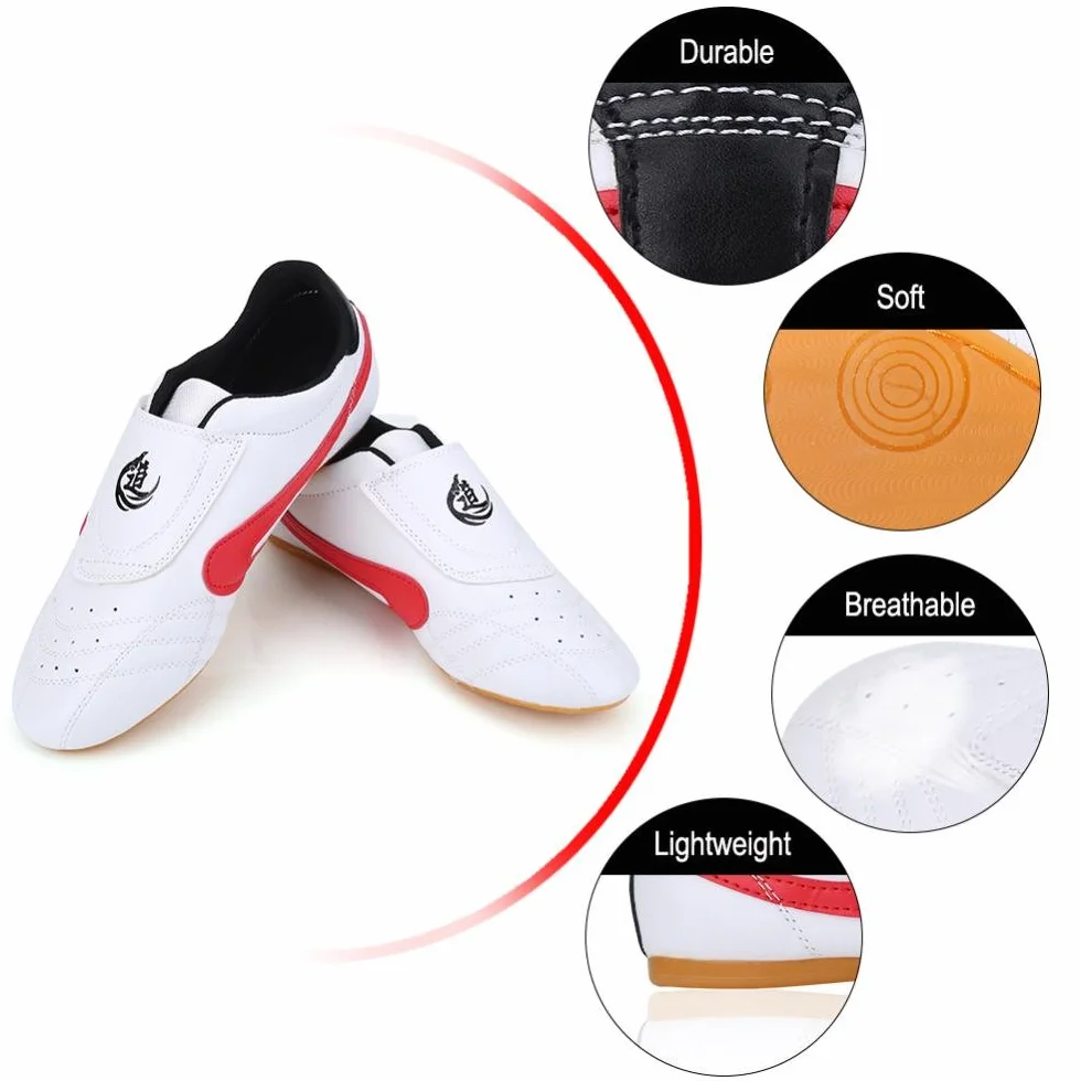 Dilwe Chaussures de Boxe en Cuir PU