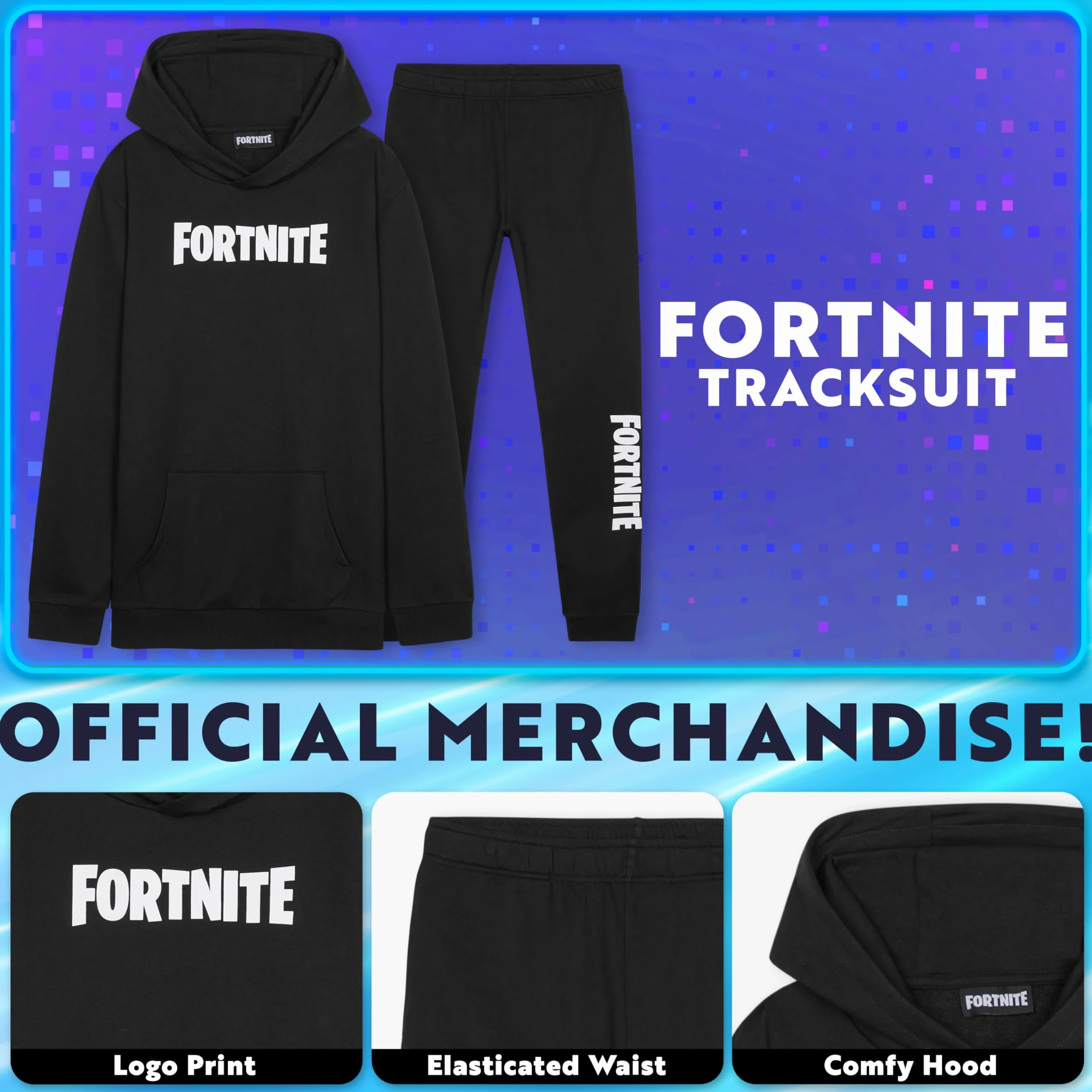 Fortnite Ensemble Jogging Garçon Ado Sweat Capuche Pantalon Tenue Sport Enfant Chaude
