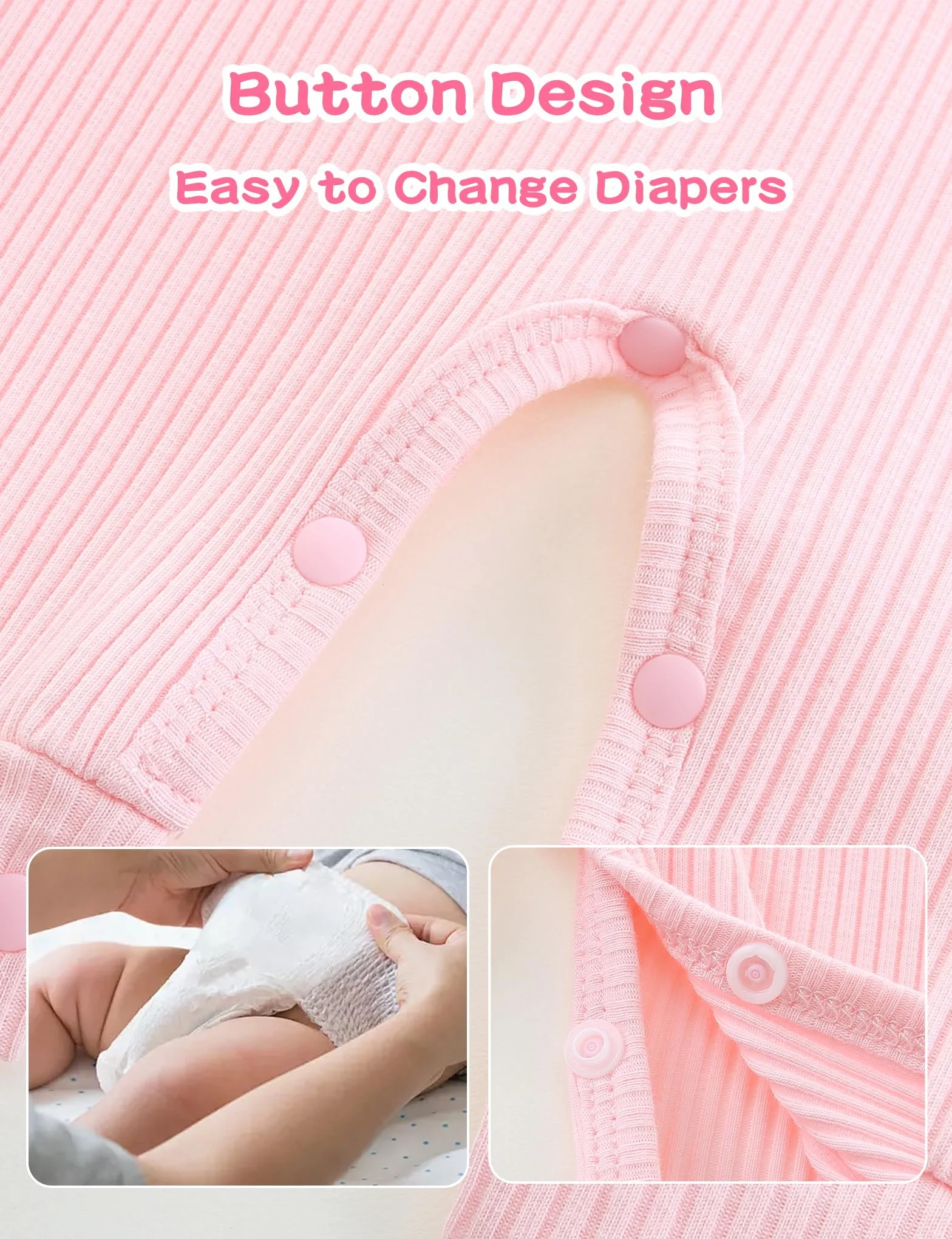 Grenouillère Bébé Garçon Fille 0-3 Mois, Ensemble 3 Pièces avec Chapeau, Pyjama Manches Longues
