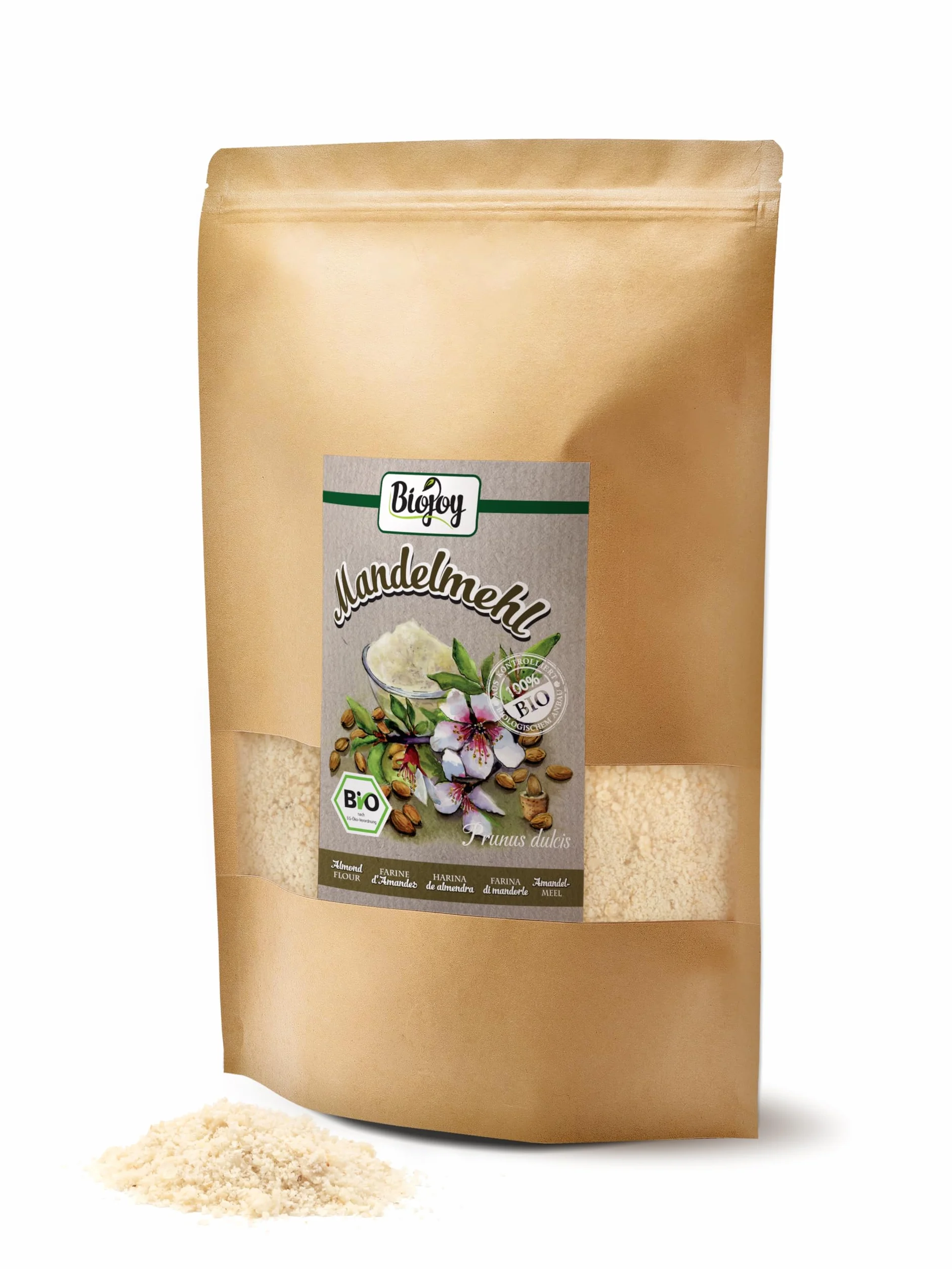 Biojoy Farine d’amandes BIO (1 kg), Amande moulue, sans additifs