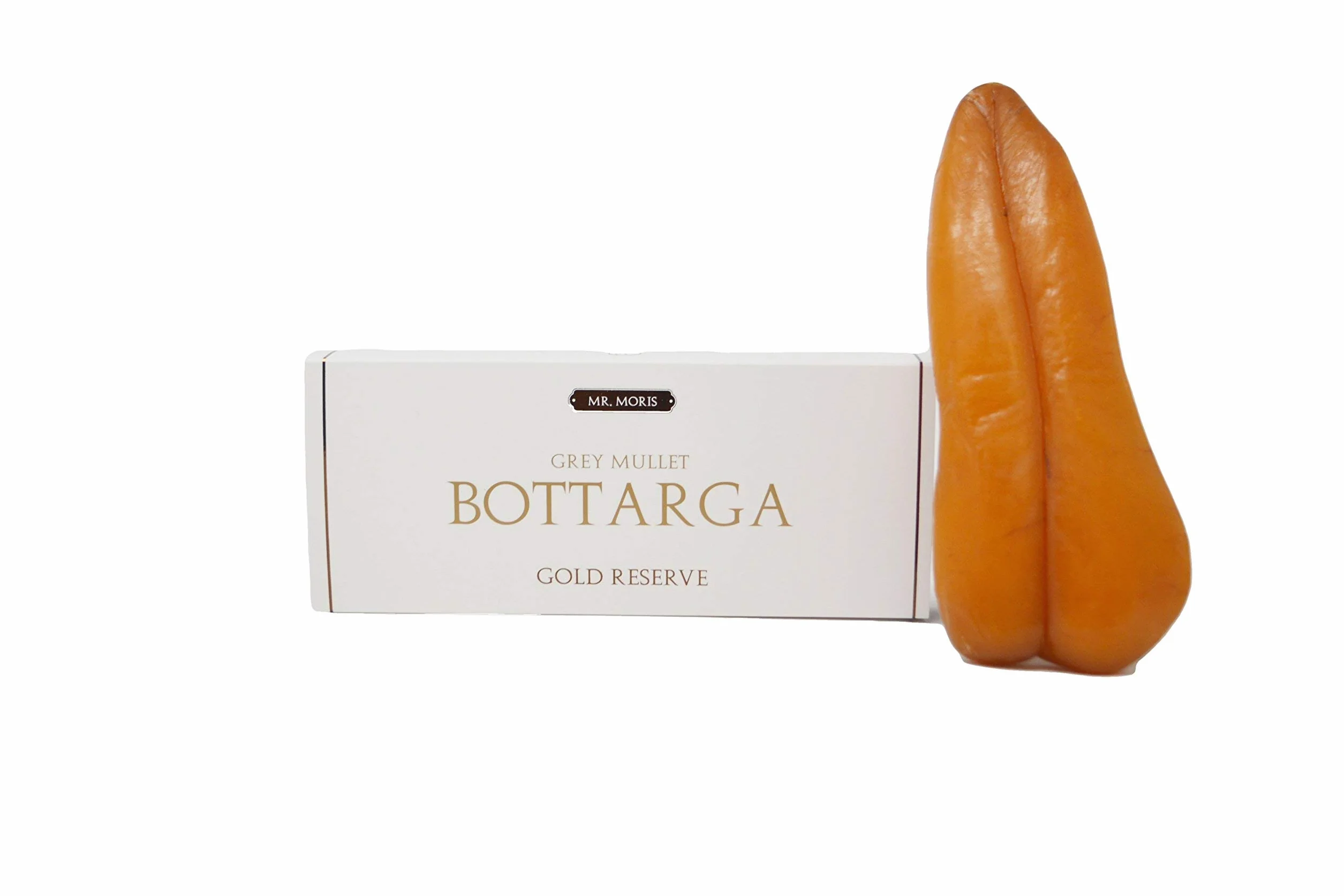 Mr. Moris │ Bottarga │ Gold Reserve │ Œufs de mulet, casher │ Fabriquée en Italie │ Grand, environ 175 g │ Œufs de mulet Gold Reserve │ Présentation de luxe │ Paquet de 175 g