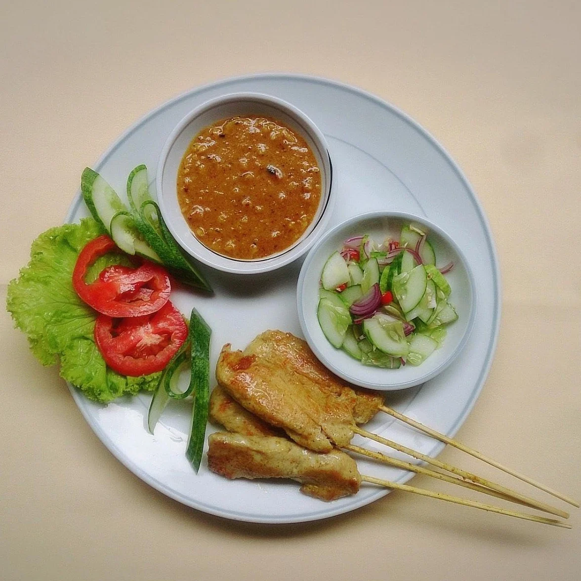 YEO'S Sauce SATAY/Saté pour barbecue et accompagnement 250ML - Sans conservateur (Lot de 2 pots)