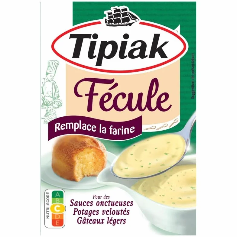TIPIAK - Fécule De Pomme De Terre 250G - Parfait pour vos recettes - Texture légère et onctueuse - Idéal pour lier vos sauces et vos préparations culinaires - Polyvalent et pratique - Lot De 4