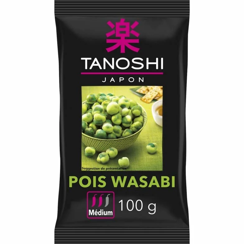 TANOSHI - Pois Wasabi 100G - Lot De 4