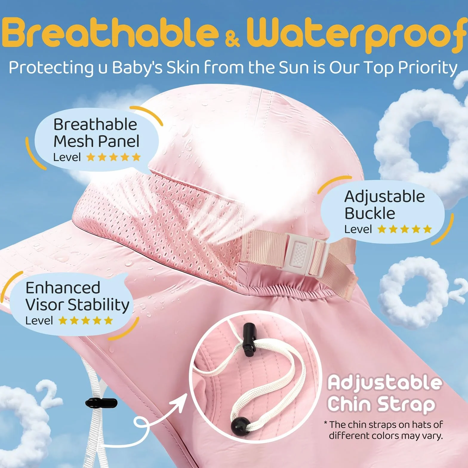 Chapeau Anti UV Bébé Fille Garçon Casquette Enfant Soleil Plage