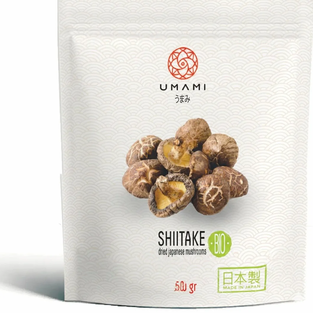 Umami Champignons Shiitake BIO Japonais 50g - Séchés Naturellement - Origine Kyushu, Japon - Qualité Premium pour Ramen, Soupes et Risottos - 100% Naturel