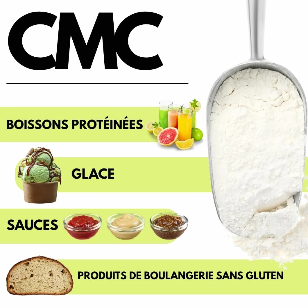 Saporepuro CMC 1 kg - utilisé pour modeler la pâte à sucre - colle alimentaire - pour créer des gels - pour la crème glacée