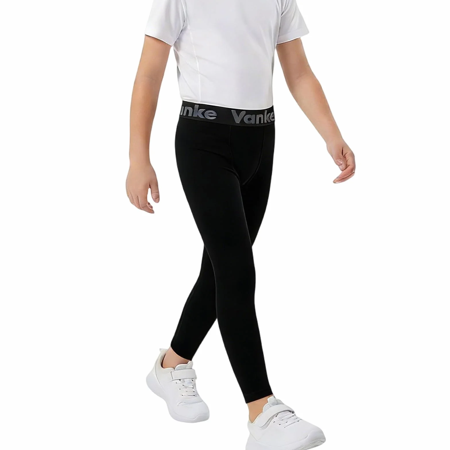 Pantalon de Compression Garçons Séchage Rapide Respirant Collants Leggings Enfants Base Layer Running Léger Élasticité Tights Sports sous-Vêtements Football Basket-Ball