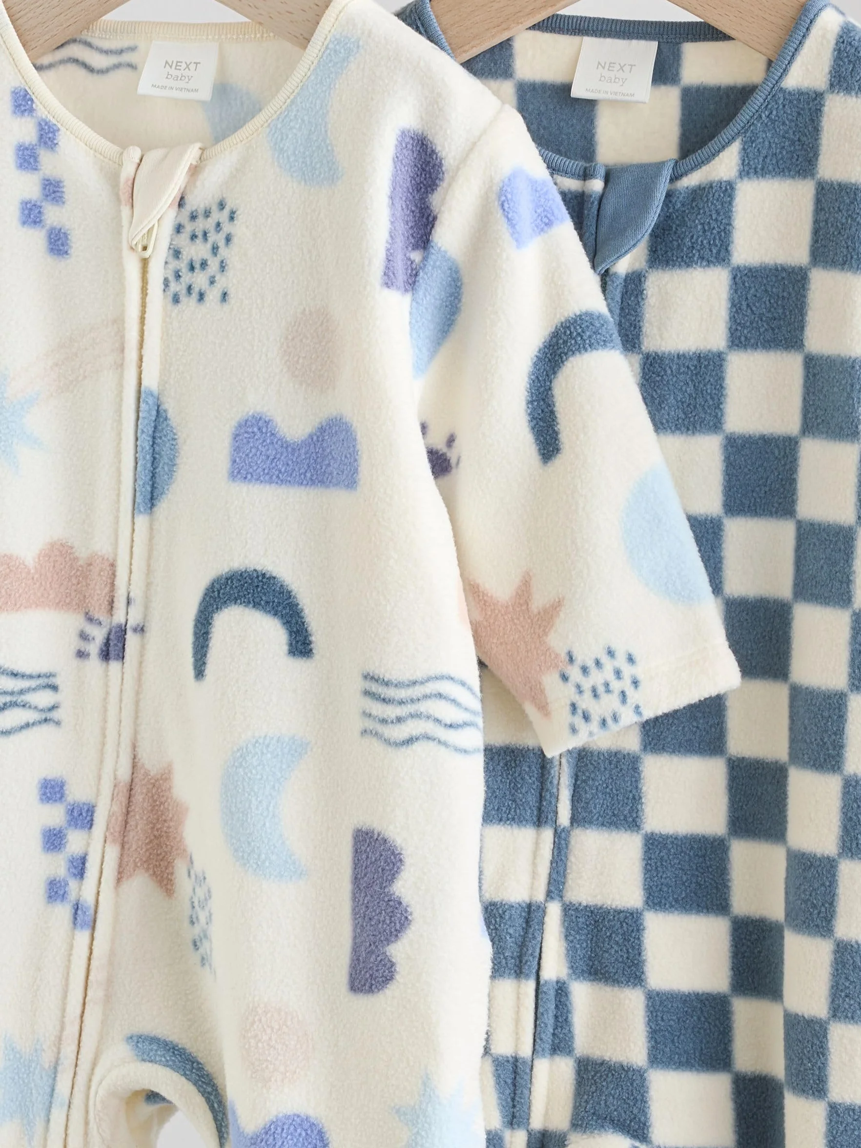 NEXT Bébé garçon Dors-Bien Micro-Polaire zippée Double-Sens Lot de 2
