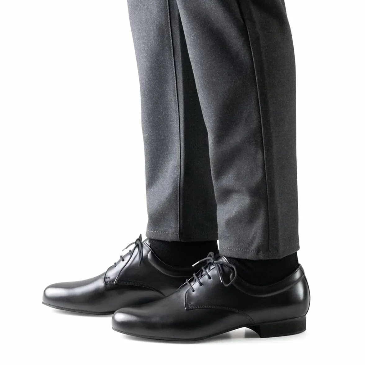 Werner Kern Hommes Chaussures de Danse 28048 Cuir Noir 2 cm Ballroom