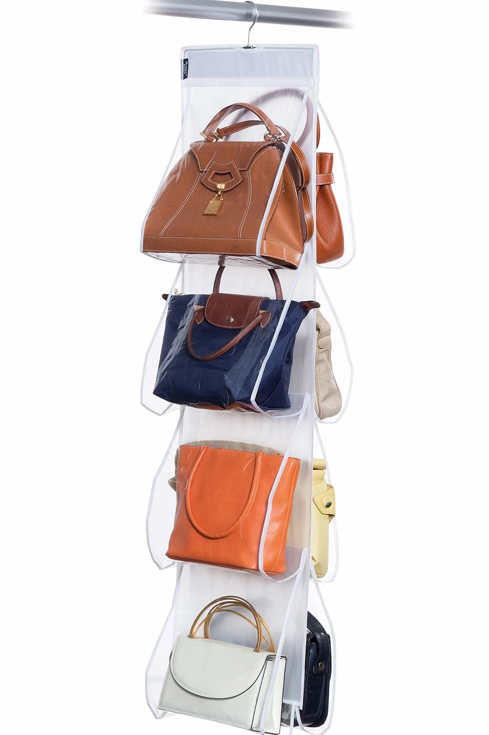 Domopak Living Portée Sacs aux 8 Compartiments Plastique Blanc 33 x 120 cm