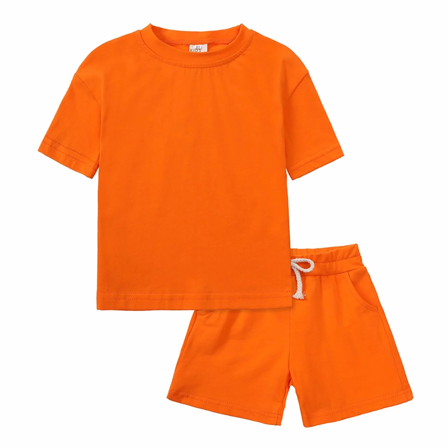 Ensemble Short Enfant Garçon 2 Pièces Tee Shirt Manches Courtes Short Confortable Survêtements D'Été Respirant Tenue Sport