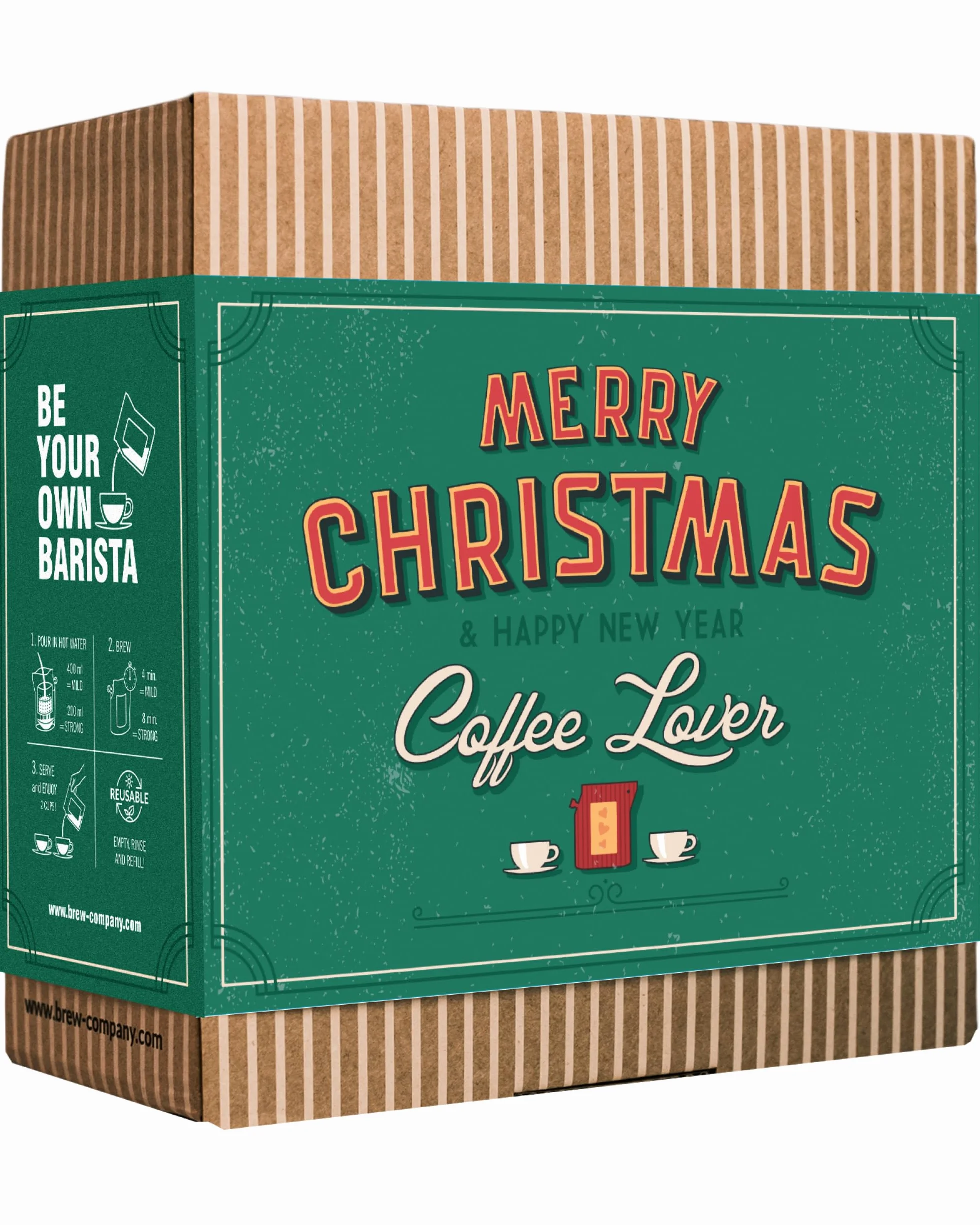 Coffret Cadeau Cafe pour Homme & Femme - Assortiment de Dégustation Gourmand avec 5 des Meilleurs Cafés Bio & Moulu au Monde | Brasser & Profiter à Tout Moment, N'importe où | Idée Cadeau Originale