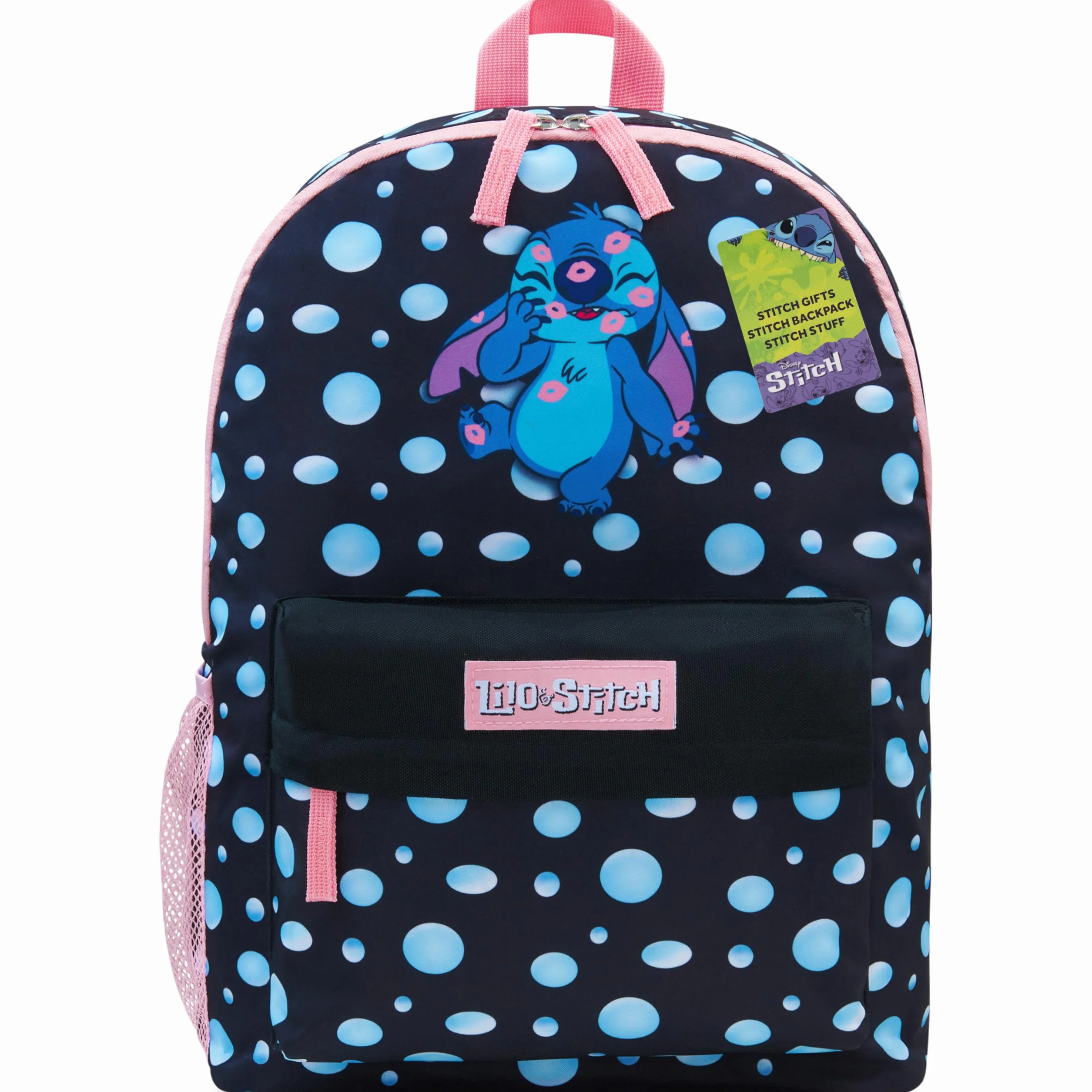 Disney Stitch Sac à Dos Fille Cartable Scolaire Voyage Sport (Noir)