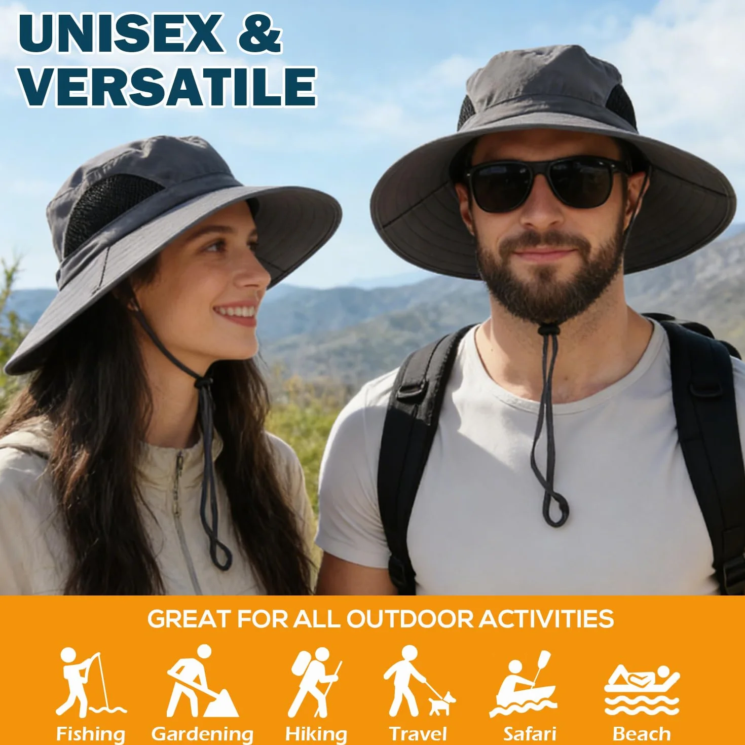 EINSKEY Chapeau Anti UV Large Bord Pliable Étanche pour Randonnée