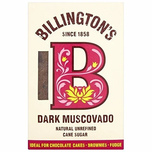 Naturel non raffiné foncé Muscovado sucre de canne de Billington (de 500g) - Paquet de 2 by Billington's