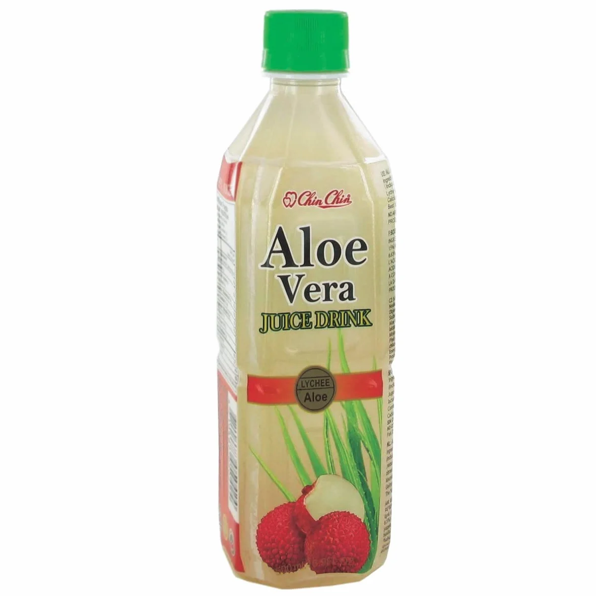 CHIN CHIN Boisson Jus d'Aloe Vera et Litchi/Lychee 500ml - Marque Chin Chin (Lot de 24 bouteilles)