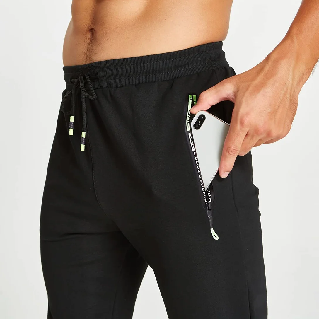 ZOXOZ Pantalons de Survêtement Hommes Coton Poches Zippées